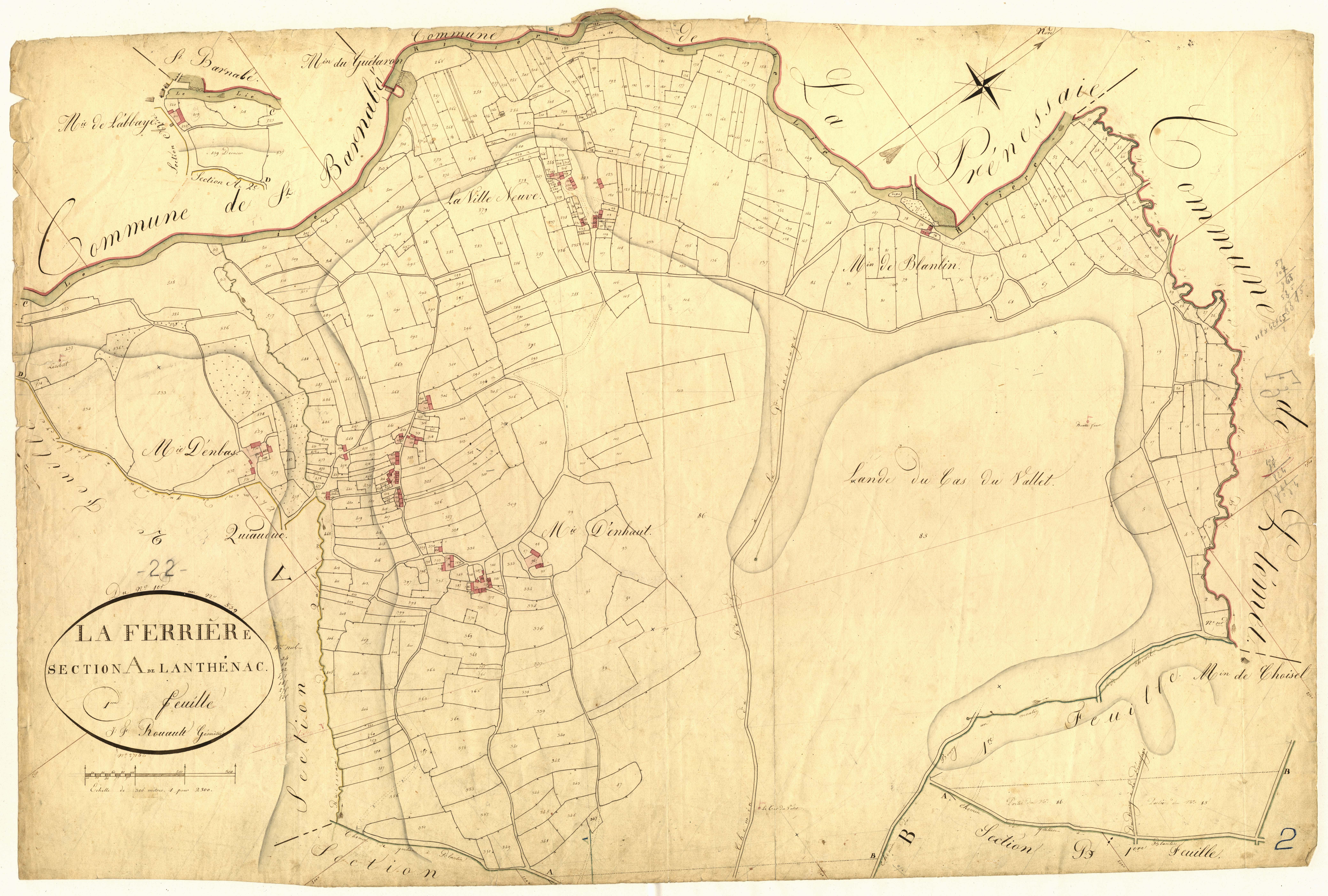 La Ferrière - Section A, 1ère feuille