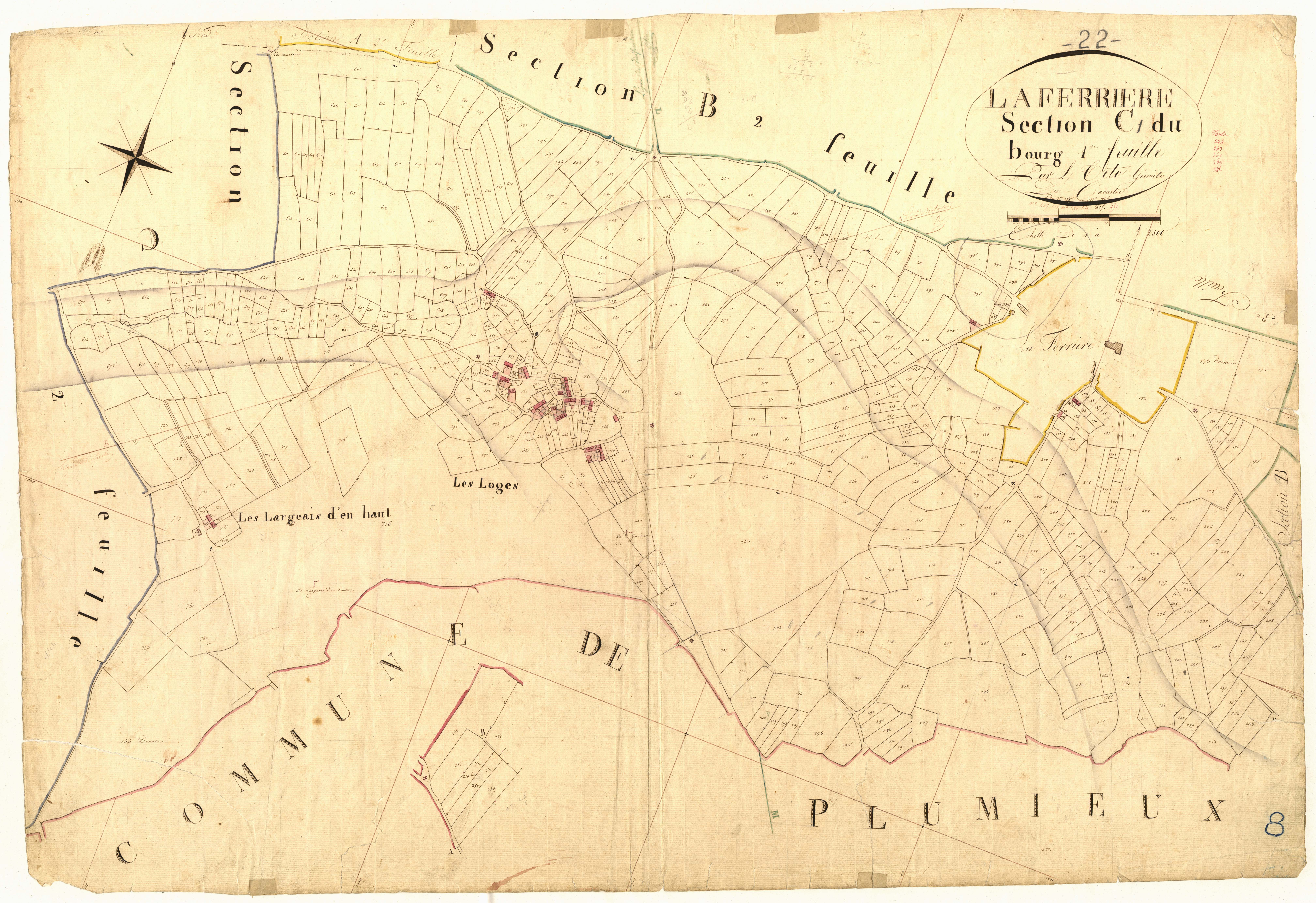 La Ferrière - Section C, 1re feuille