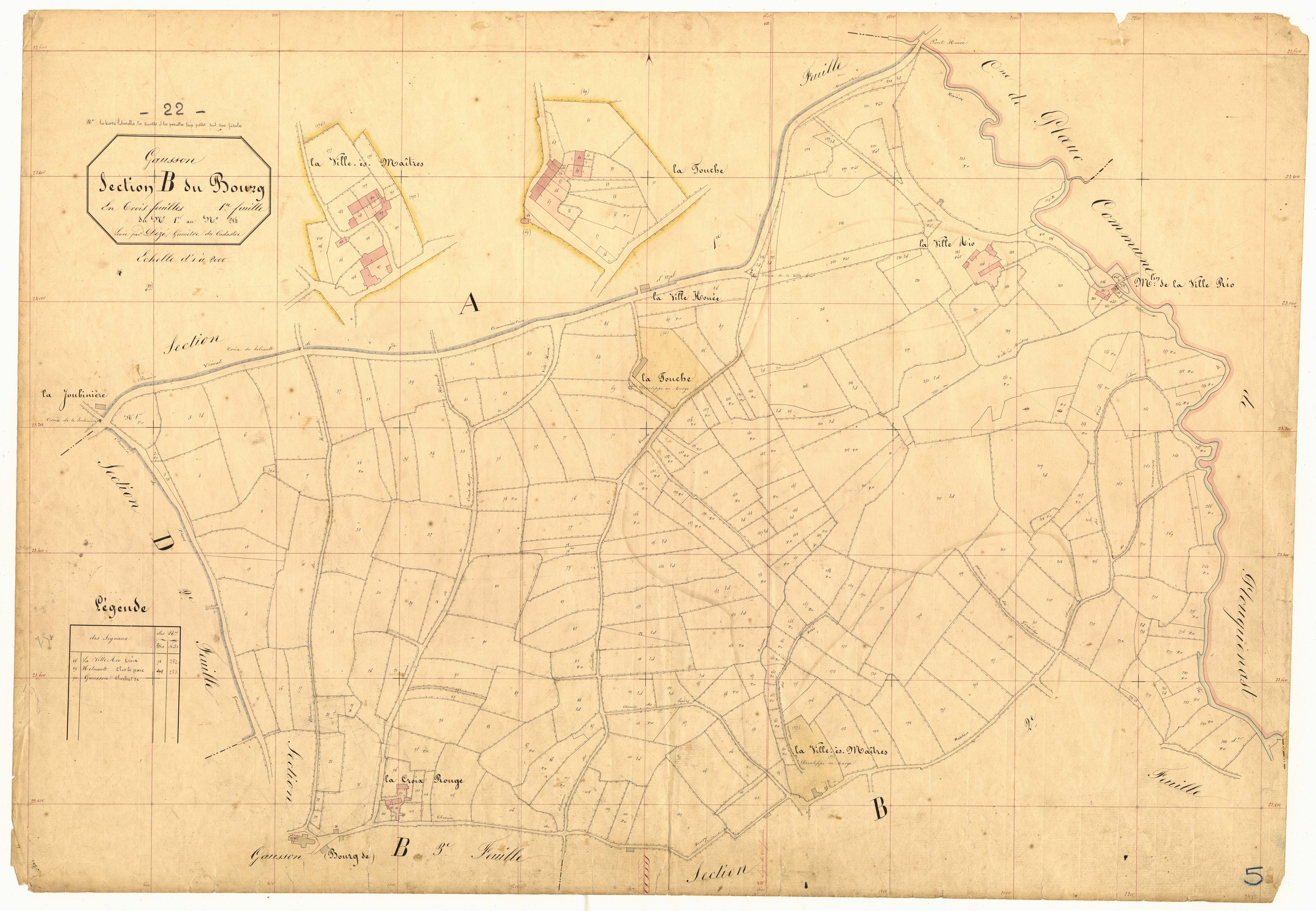 Gausson - Section B, 1re feuille