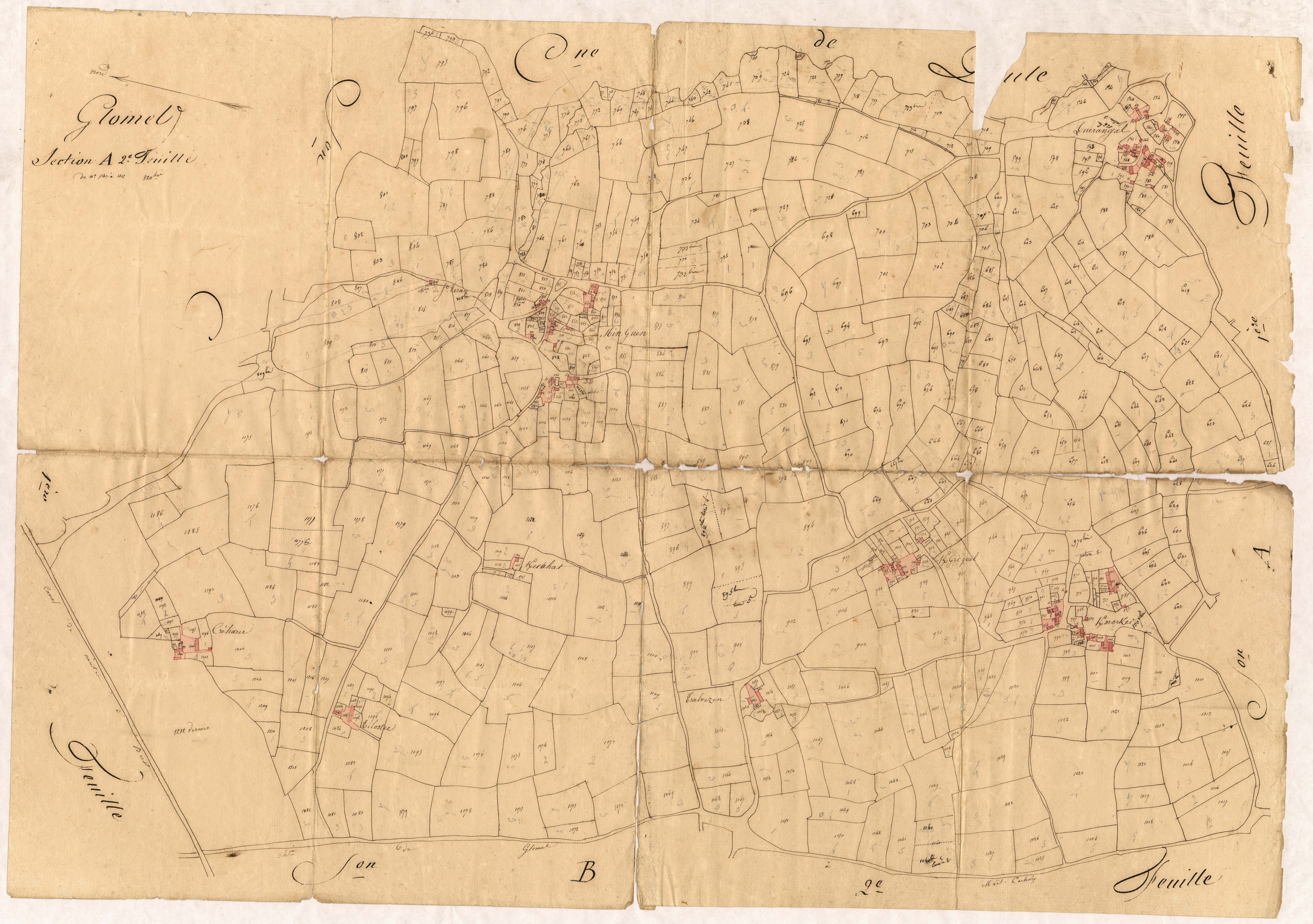 Glomel - Section A, 2e feuille