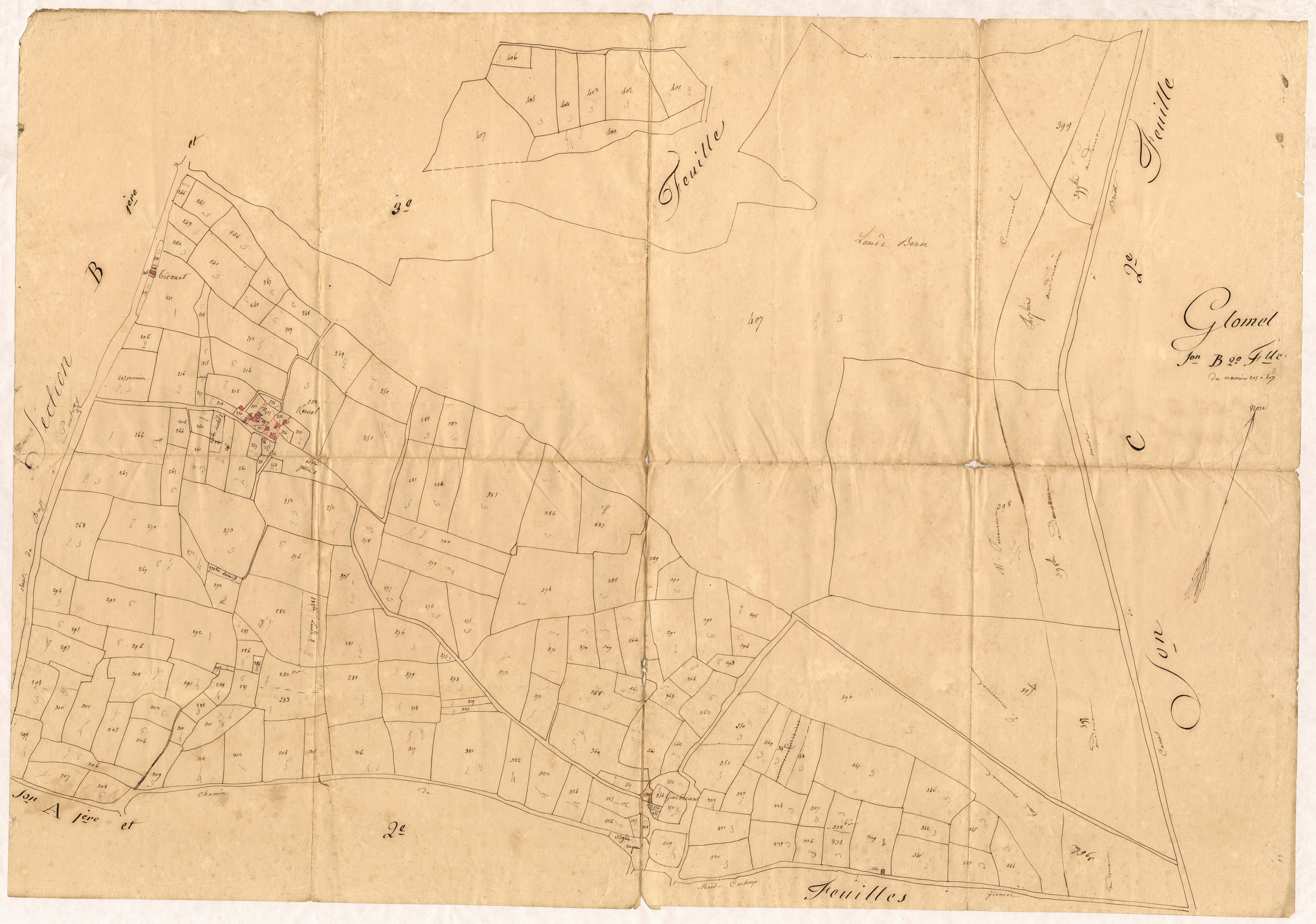 Glomel - Section B, 2e feuille