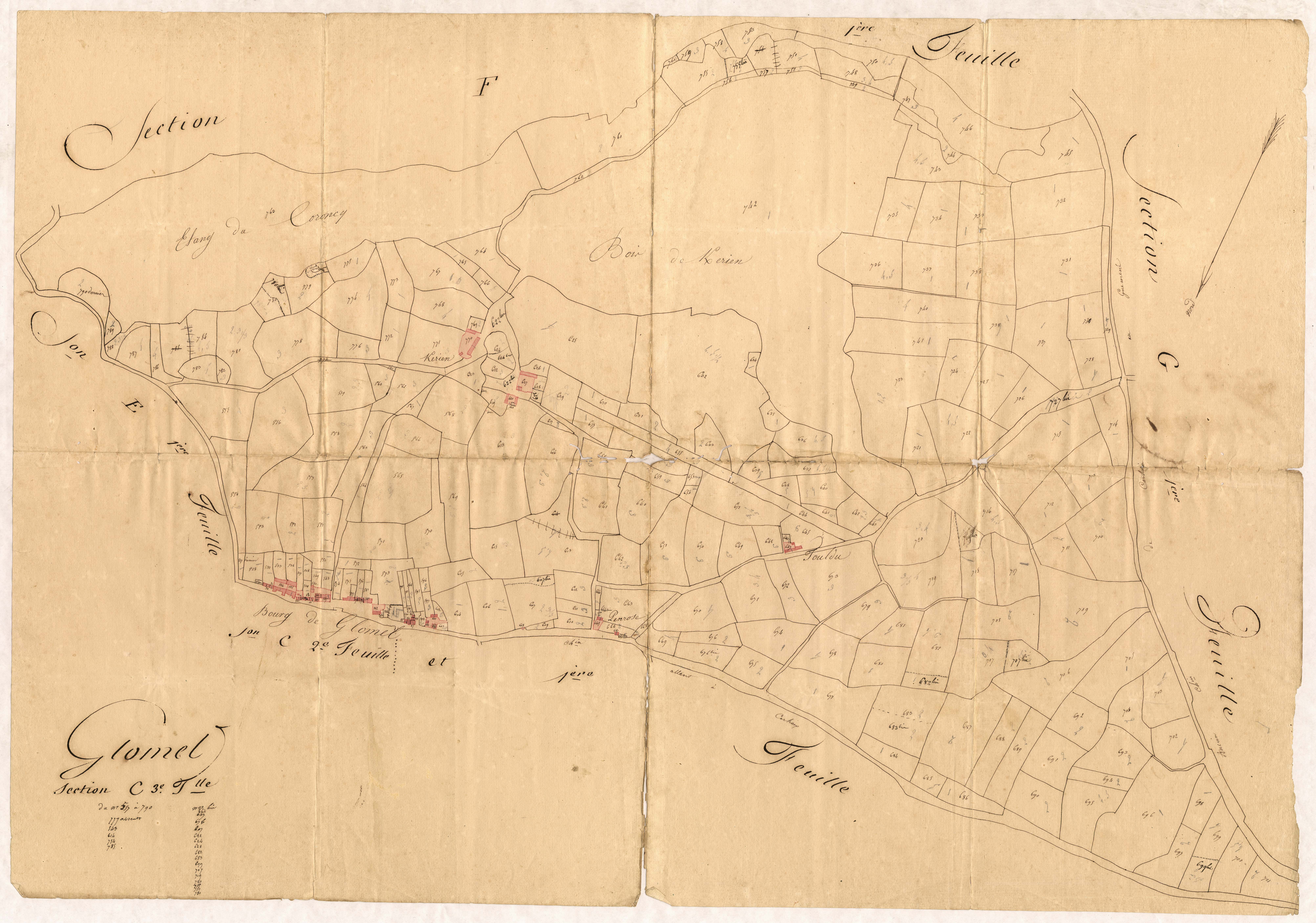 Glomel - Section C, 3e feuille