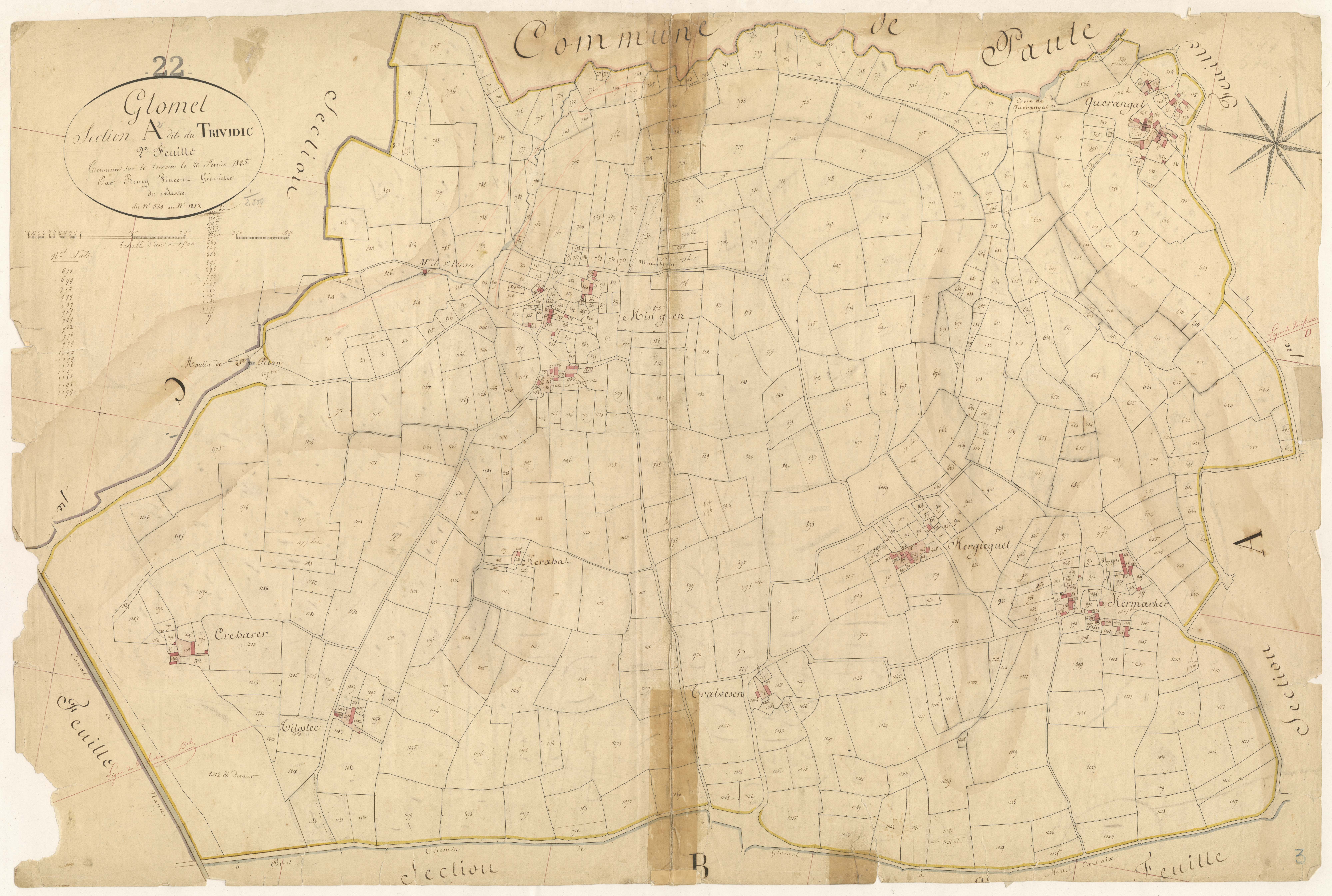 Glomel - Section A, 2e feuille