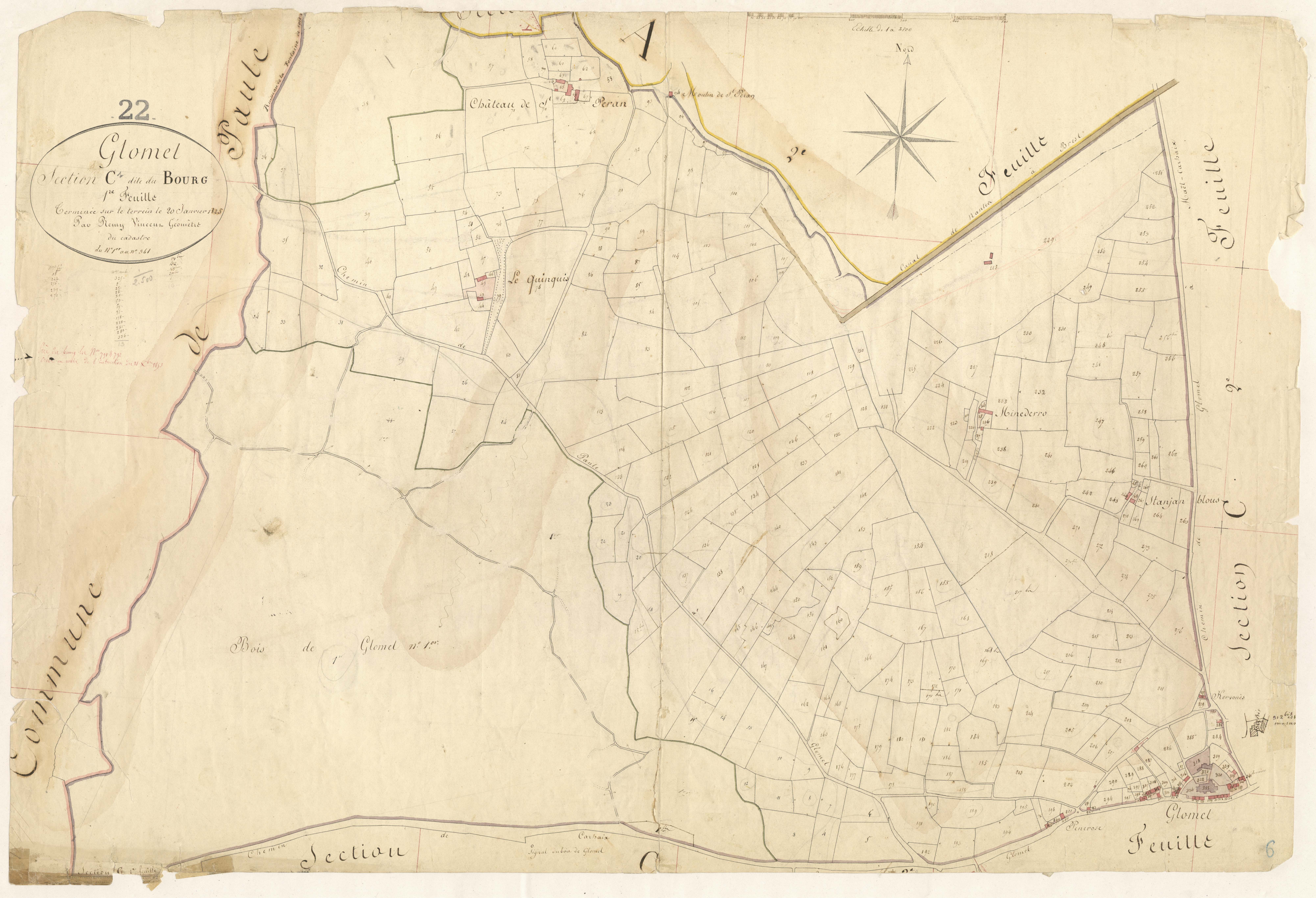 Glomel - Section C, 1re feuille