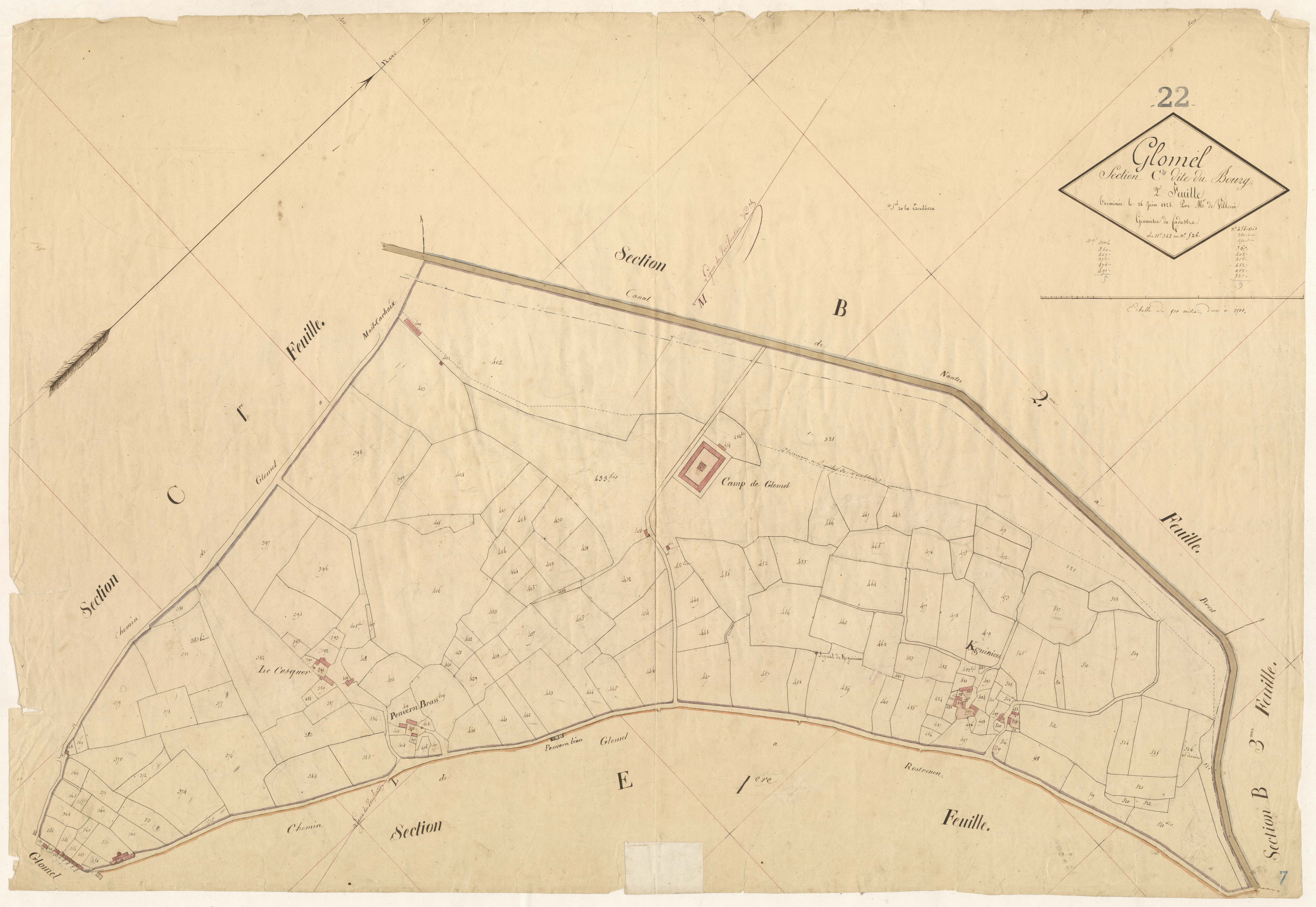 Glomel - Section C, 2e feuille