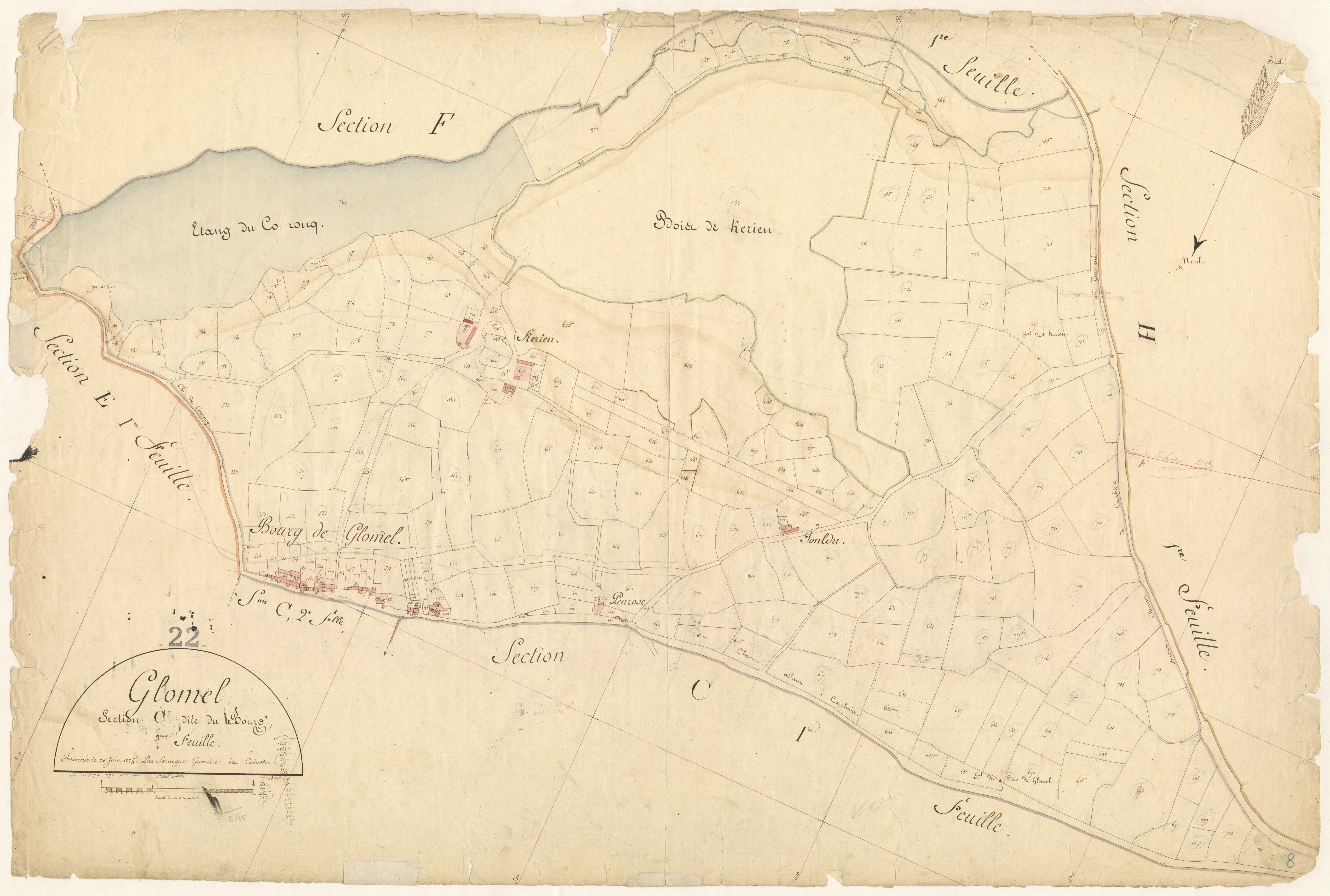 Glomel - Section C, 3e feuille