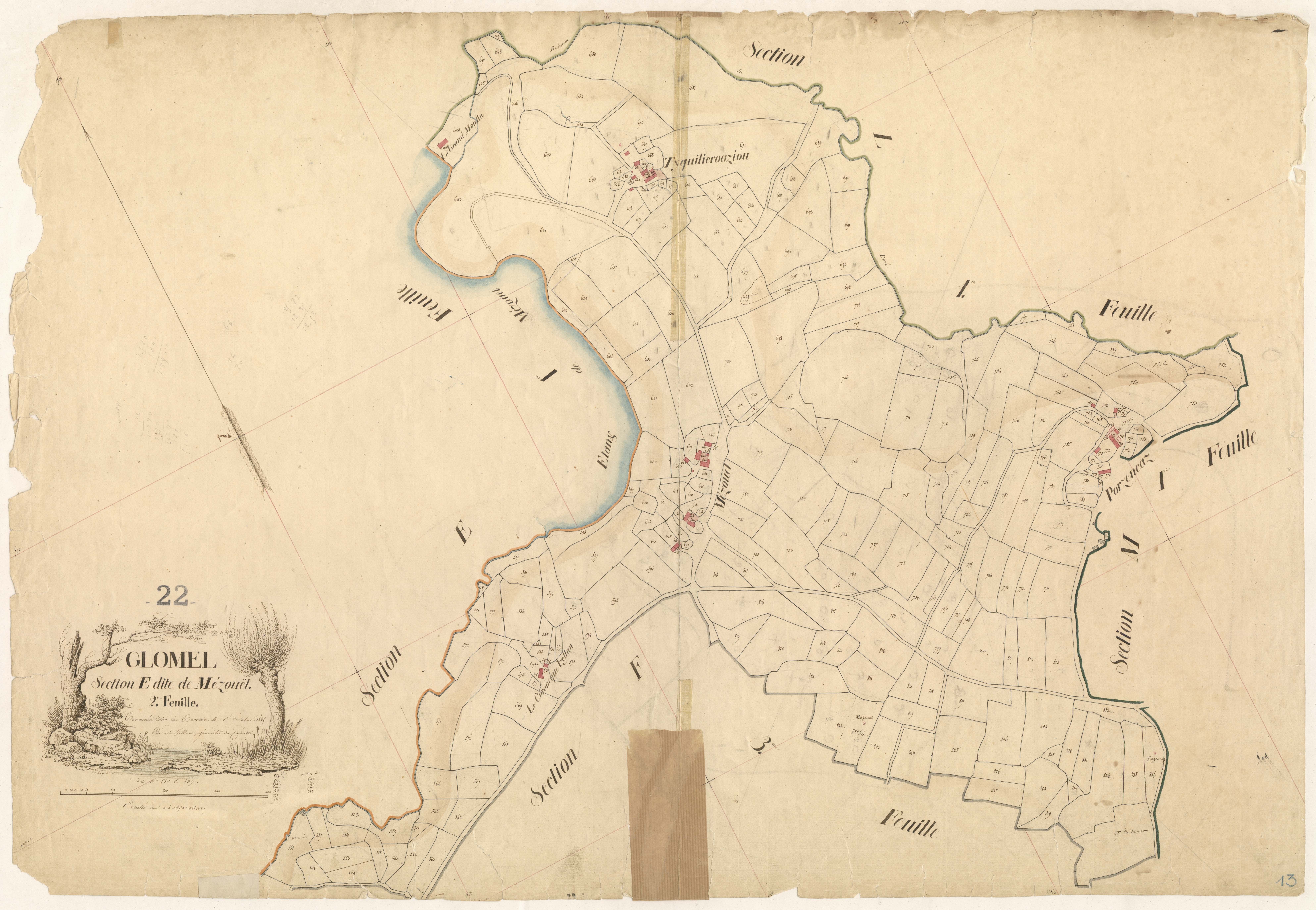 Glomel - Section E, 2e feuille