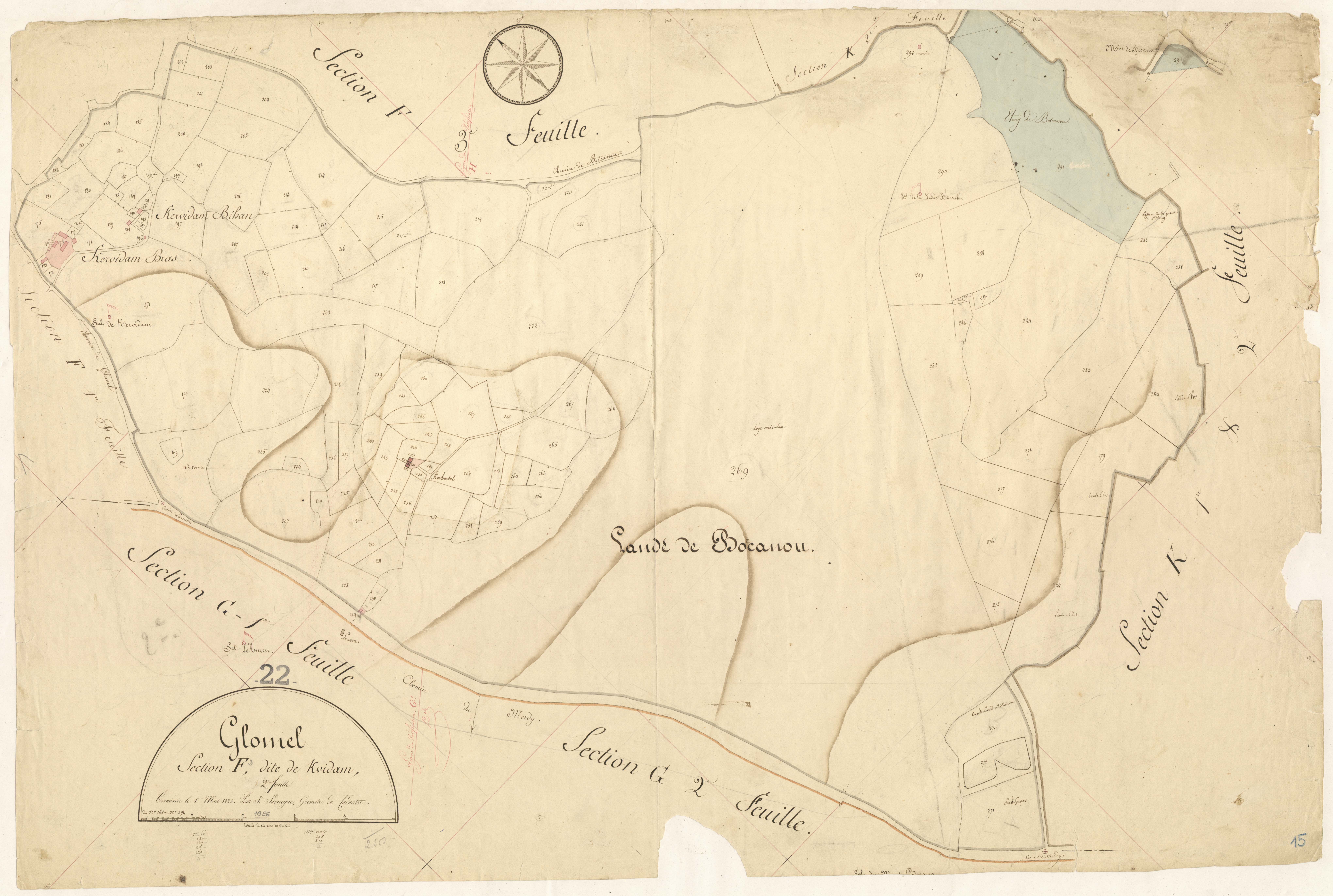 Glomel - Section F, 2e feuille