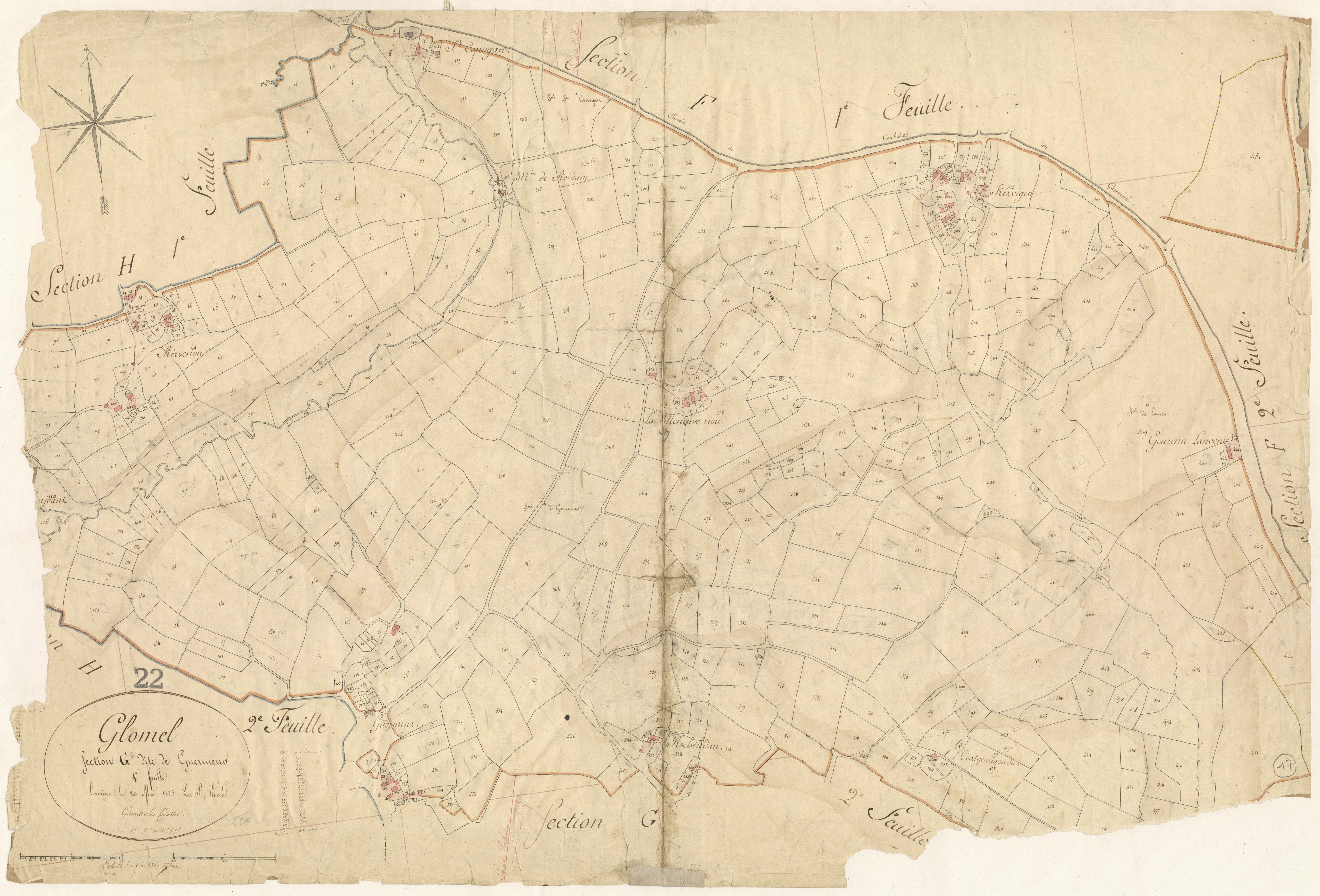 Glomel - Section G, 1re feuille
