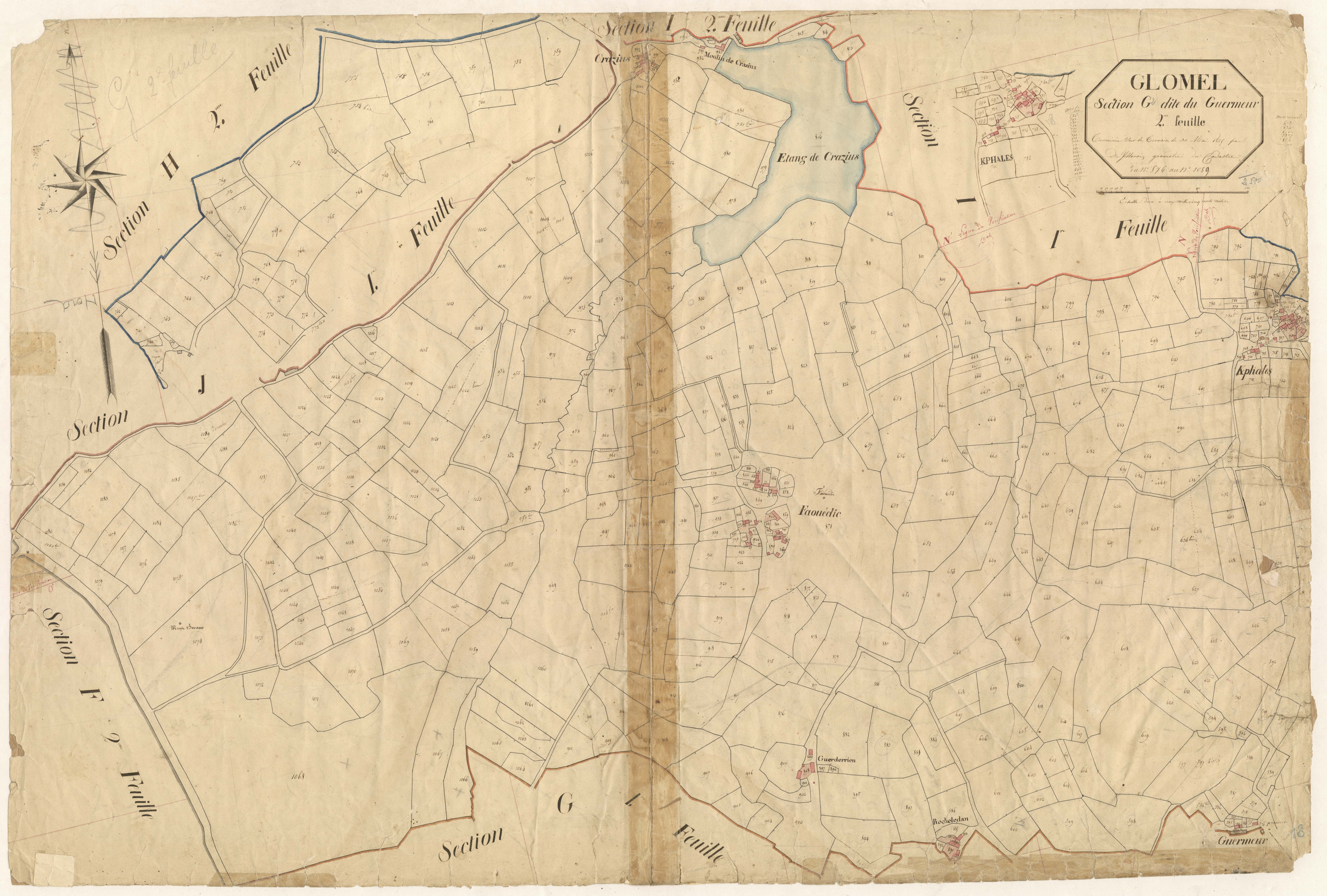 Glomel - Section G, 2e feuille