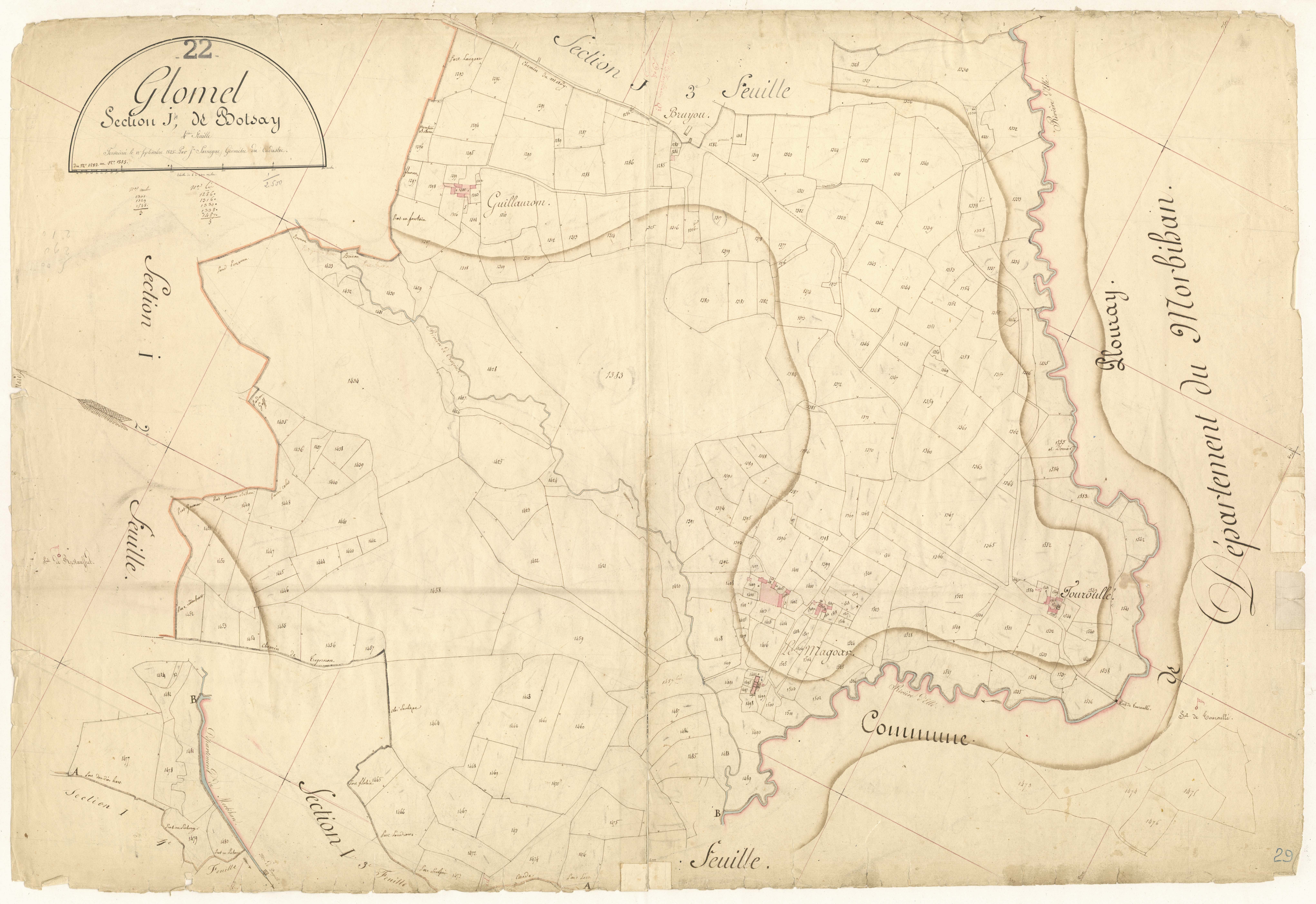 Glomel - Section J, 4e feuille
