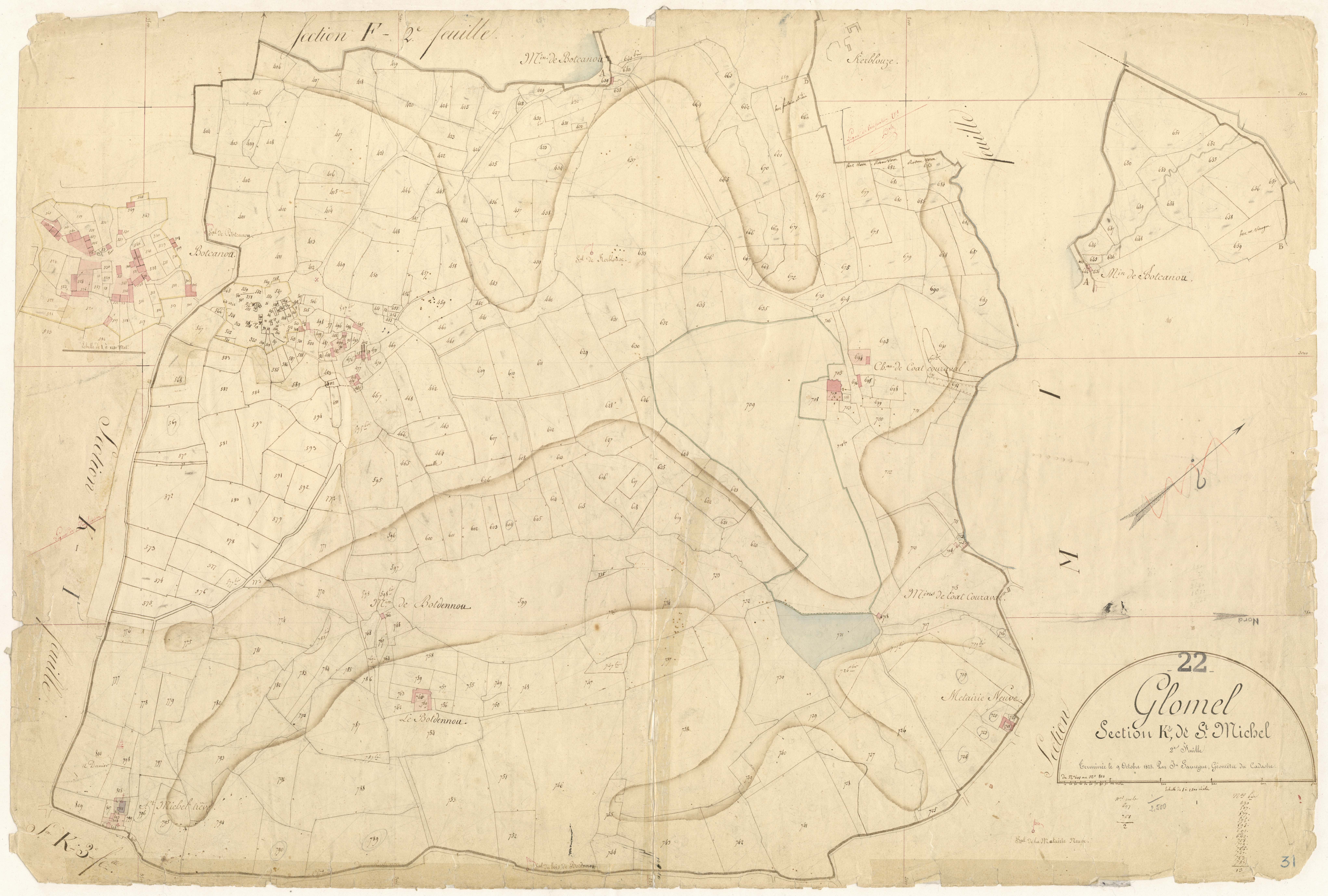 Glomel - Section K, 2e feuille