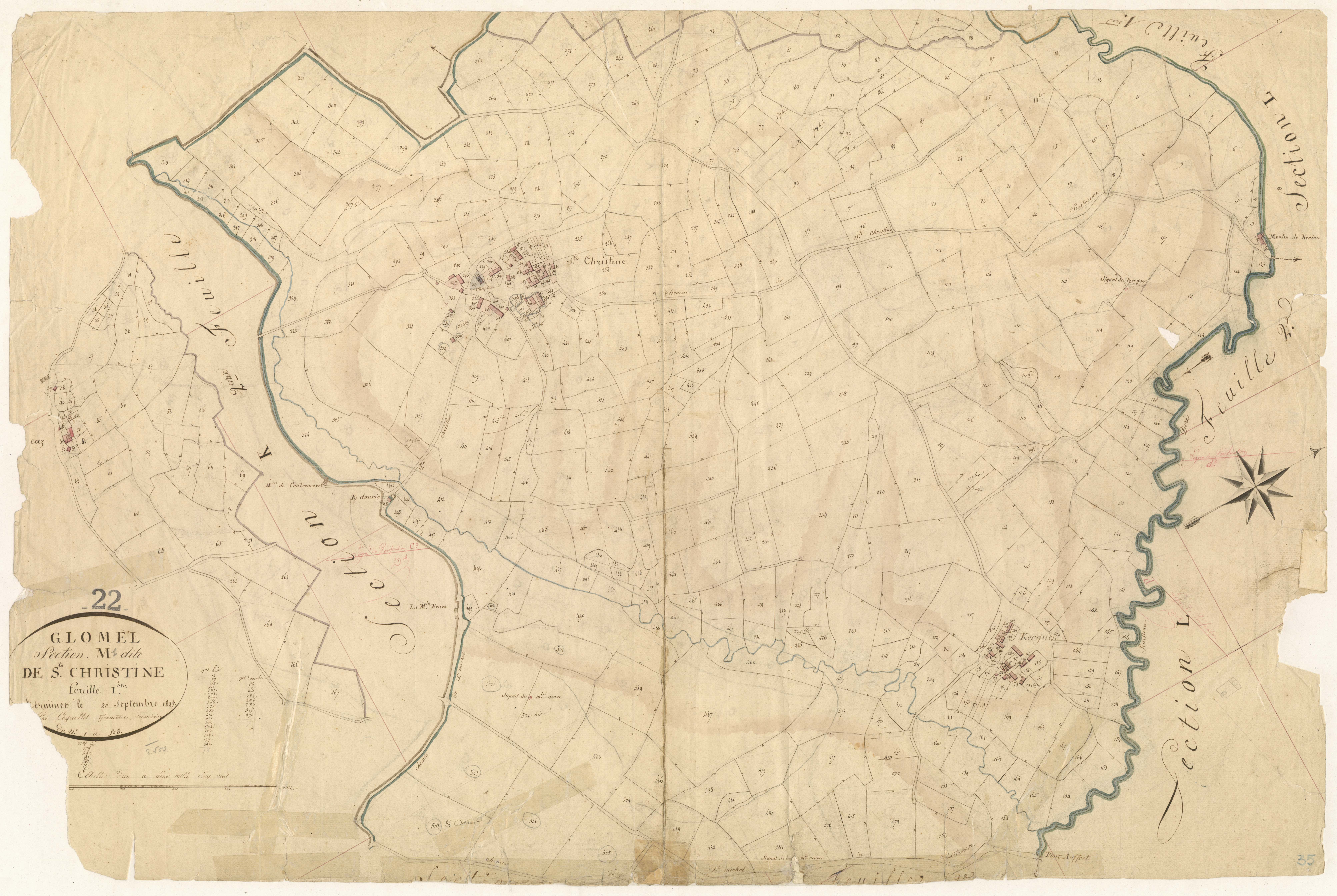 Glomel - Section M, 1re feuille