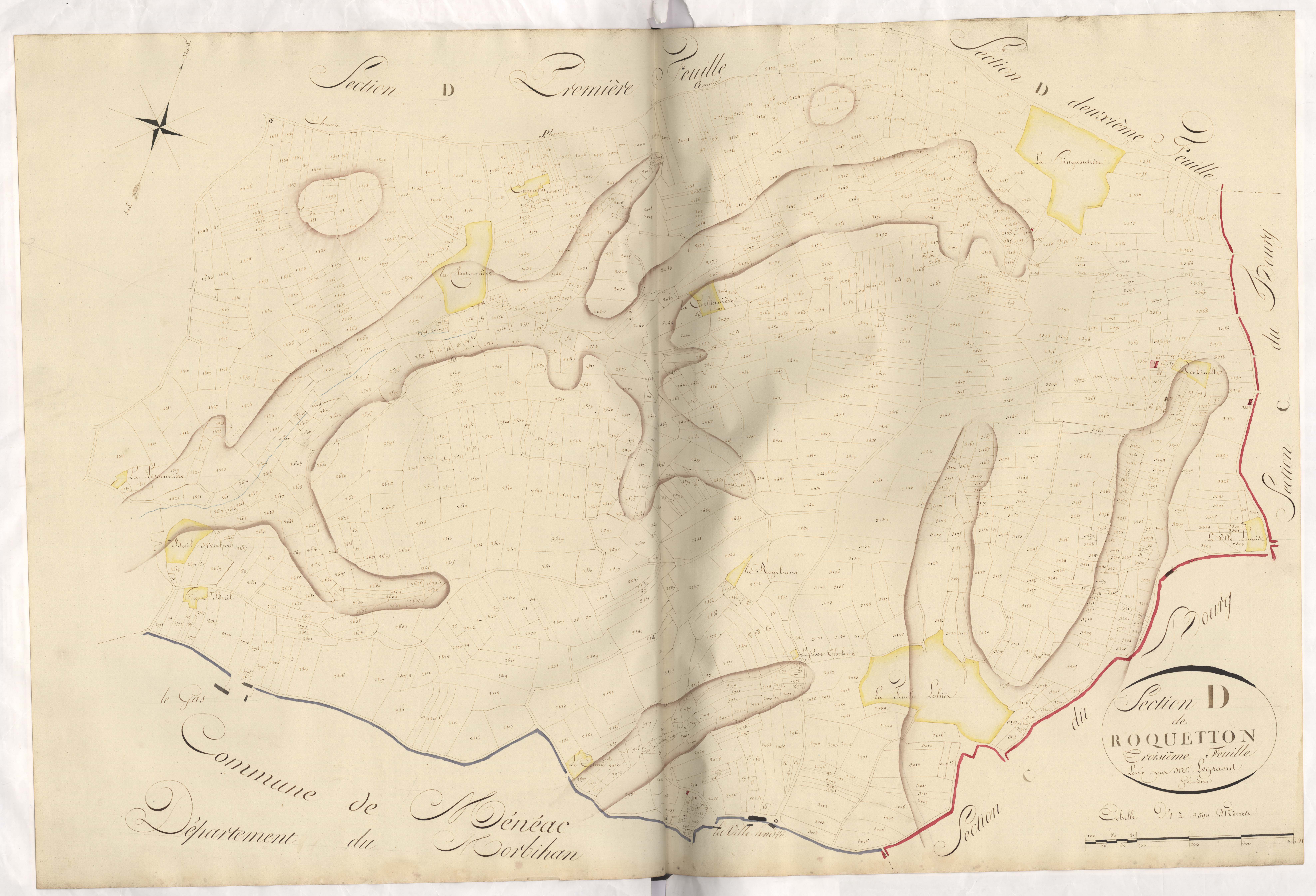 Gomené - Section D, 1re feuille : développement