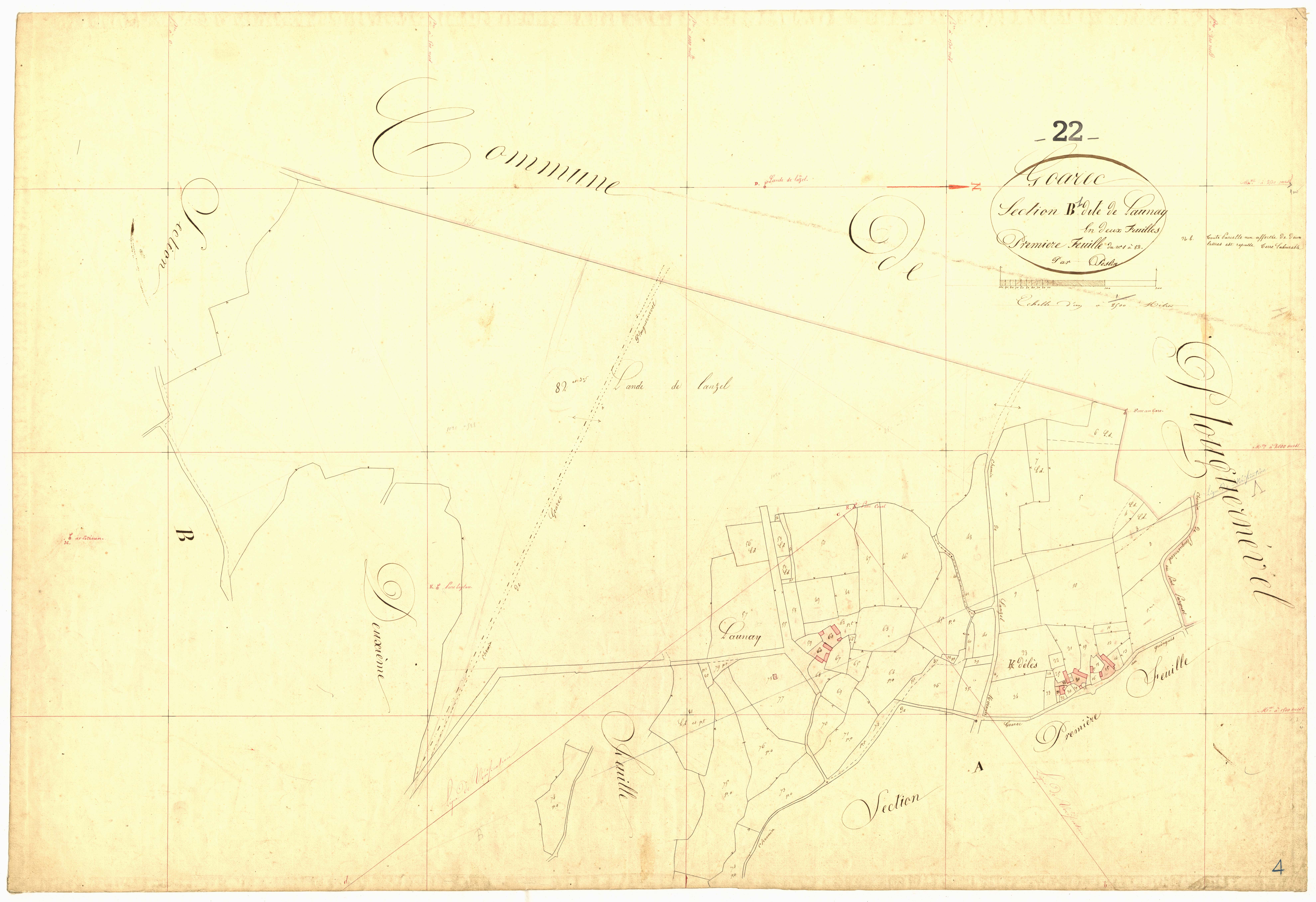 Gouarec - Section B, 1re feuille