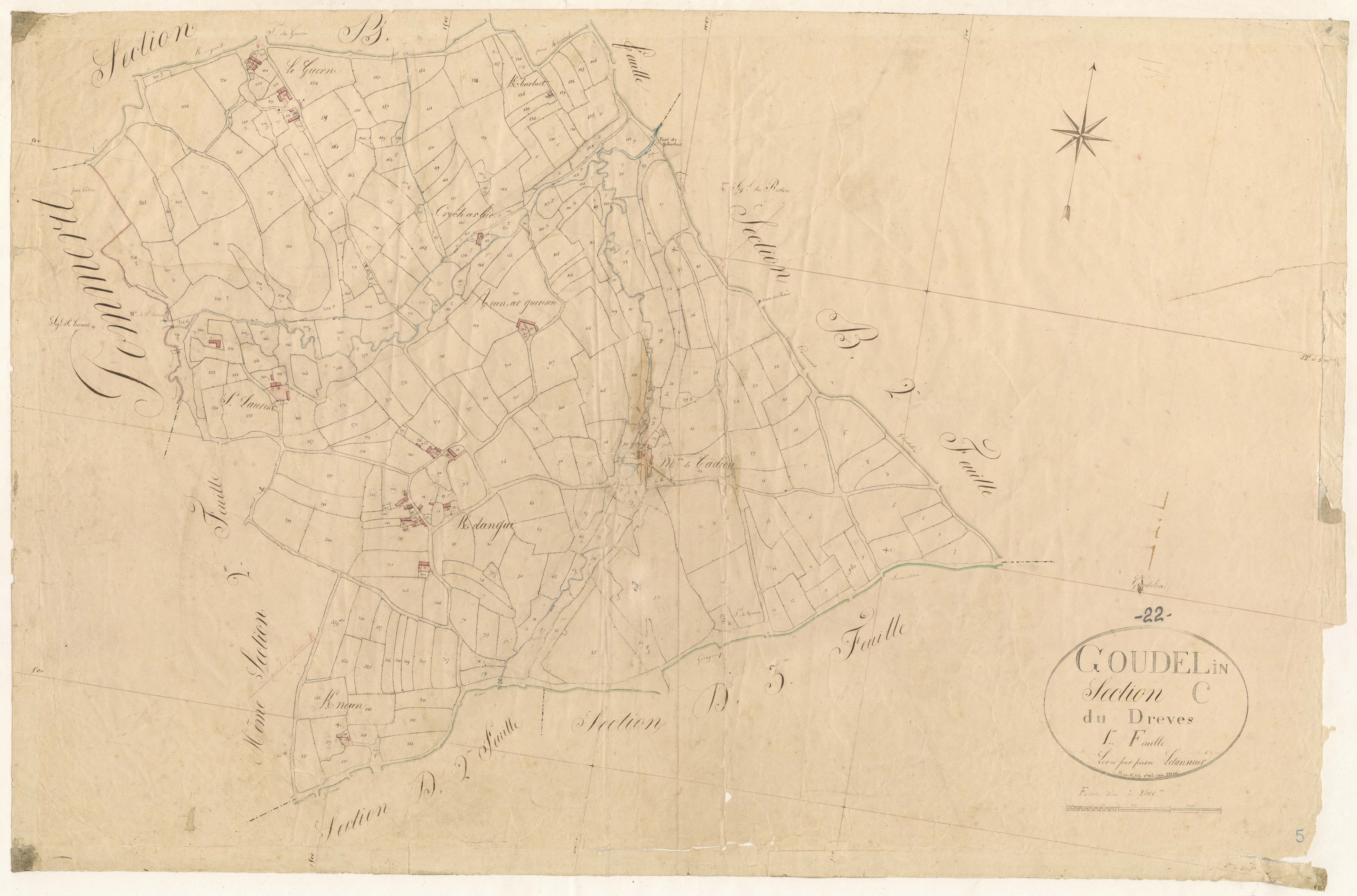 Goudelin - Section C, 1re feuille