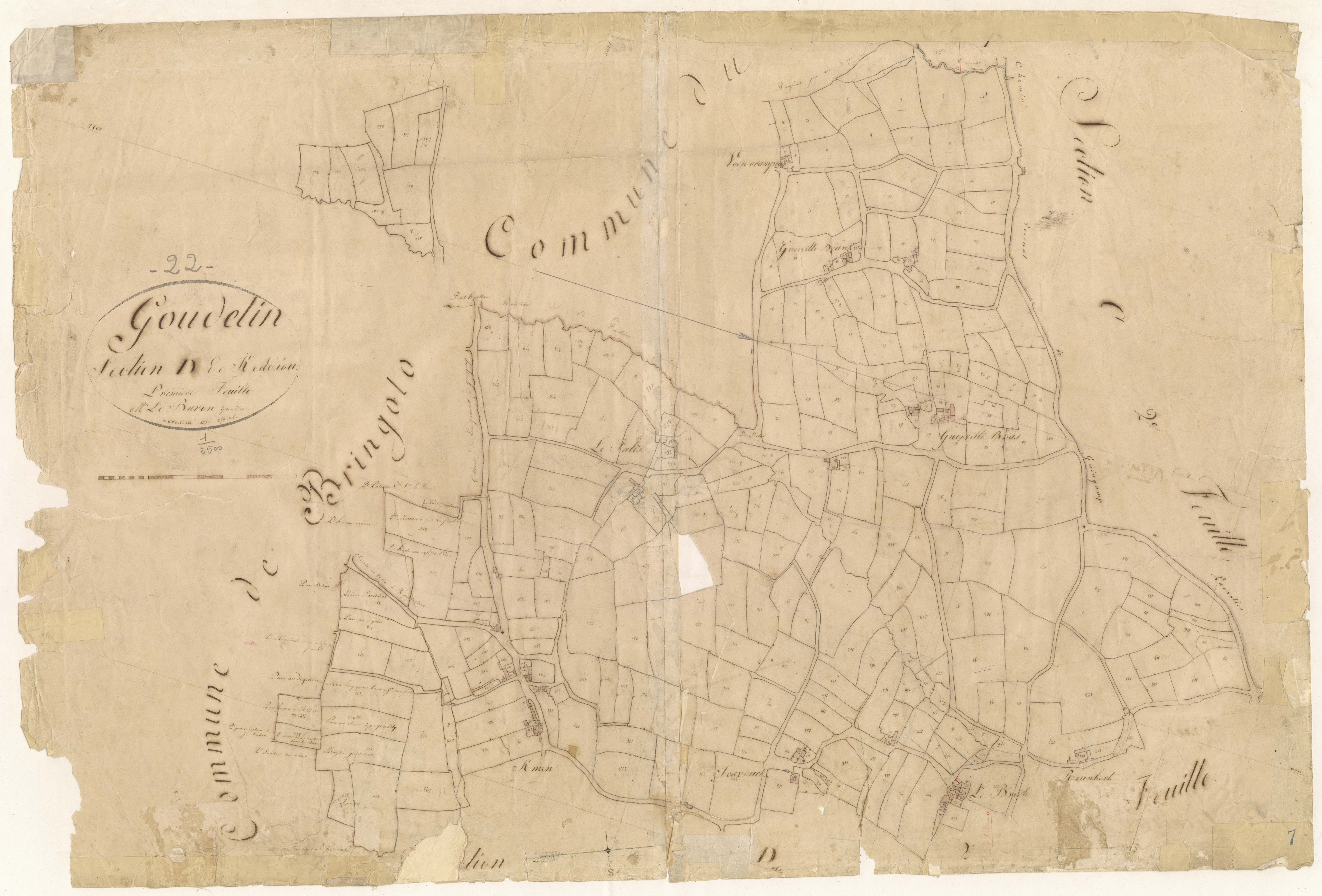 Goudelin - Section D, 1re feuille