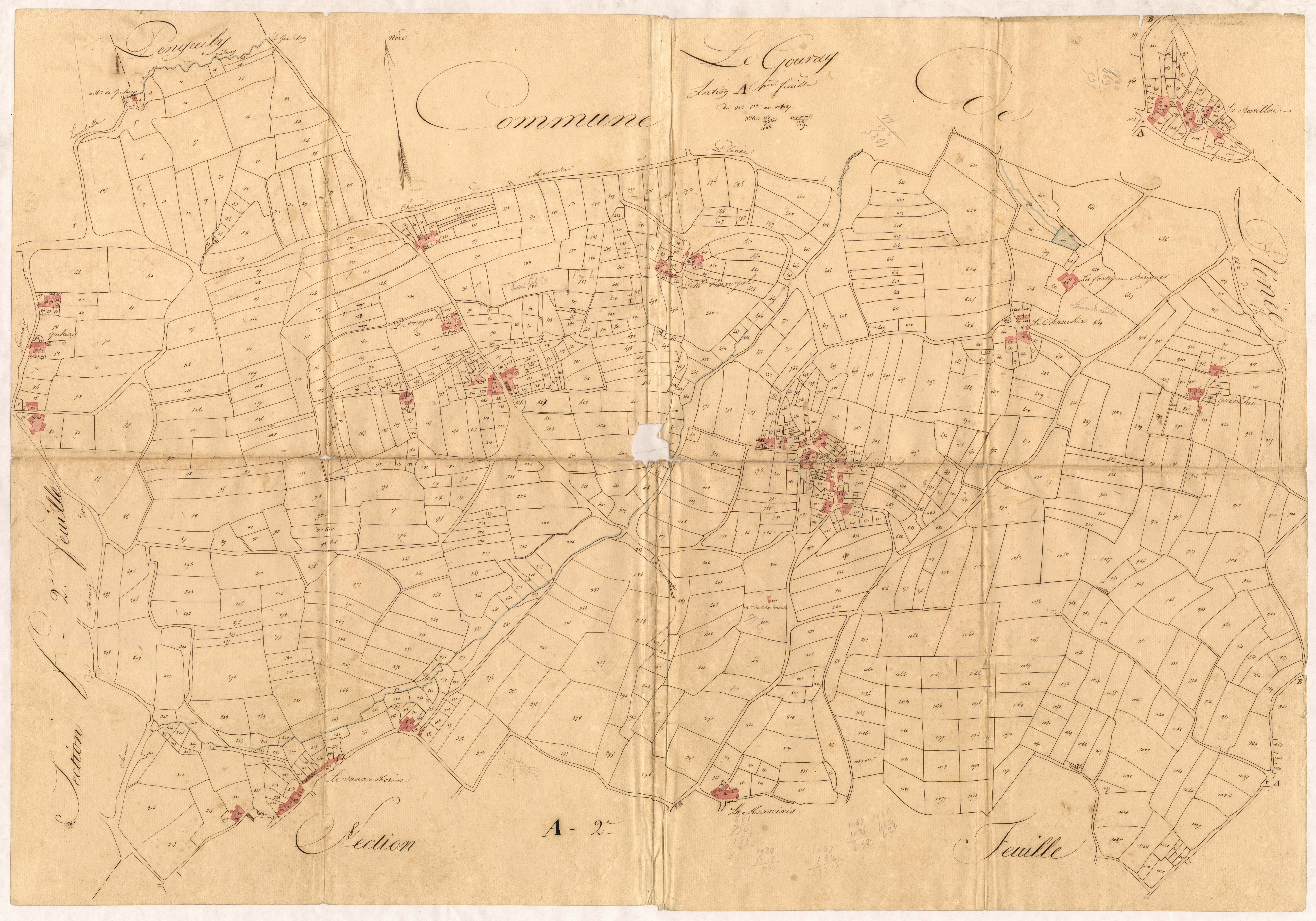 Le Gouray - Section A, 1re feuille