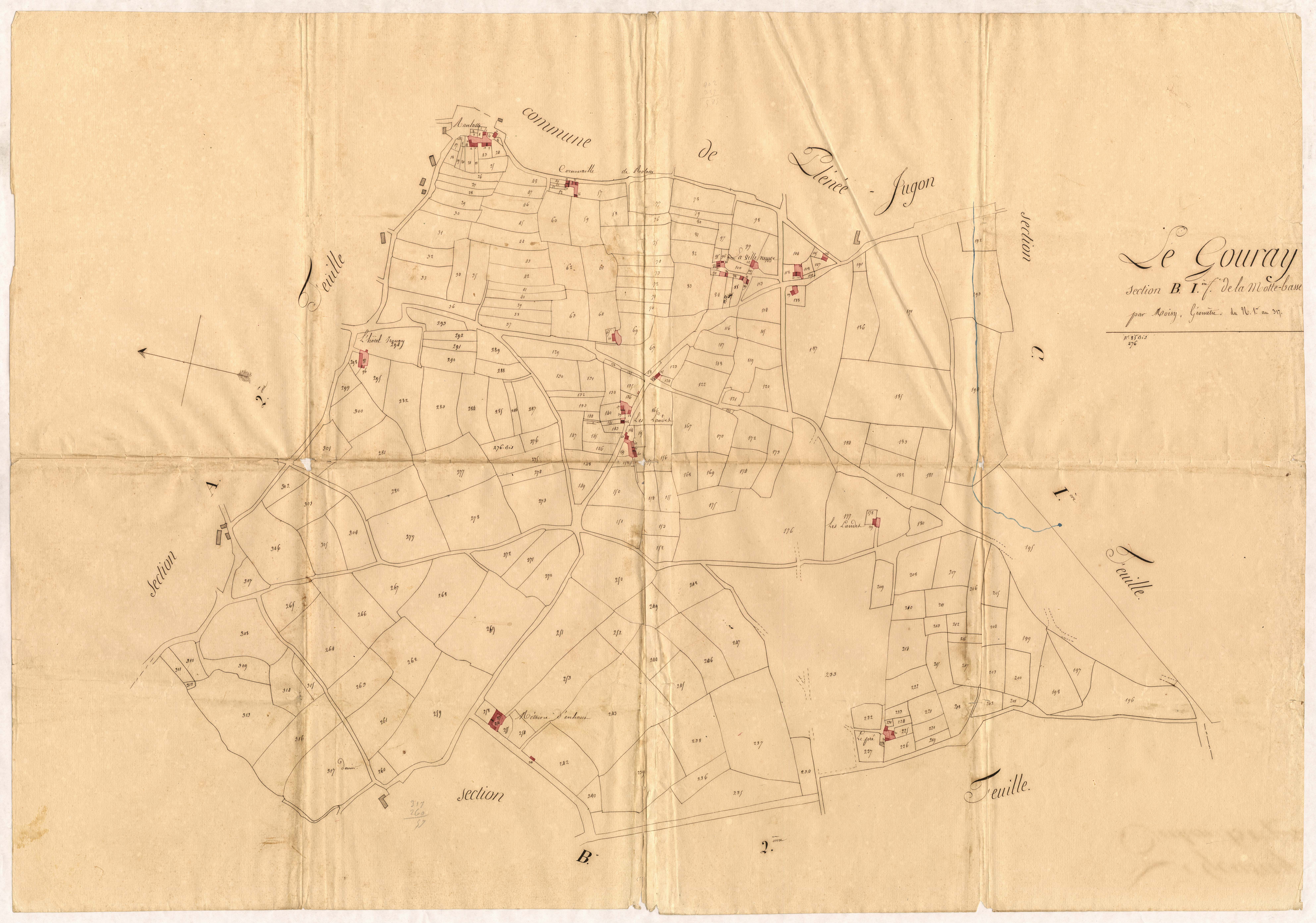 Le Gouray - Section B, 1re feuille