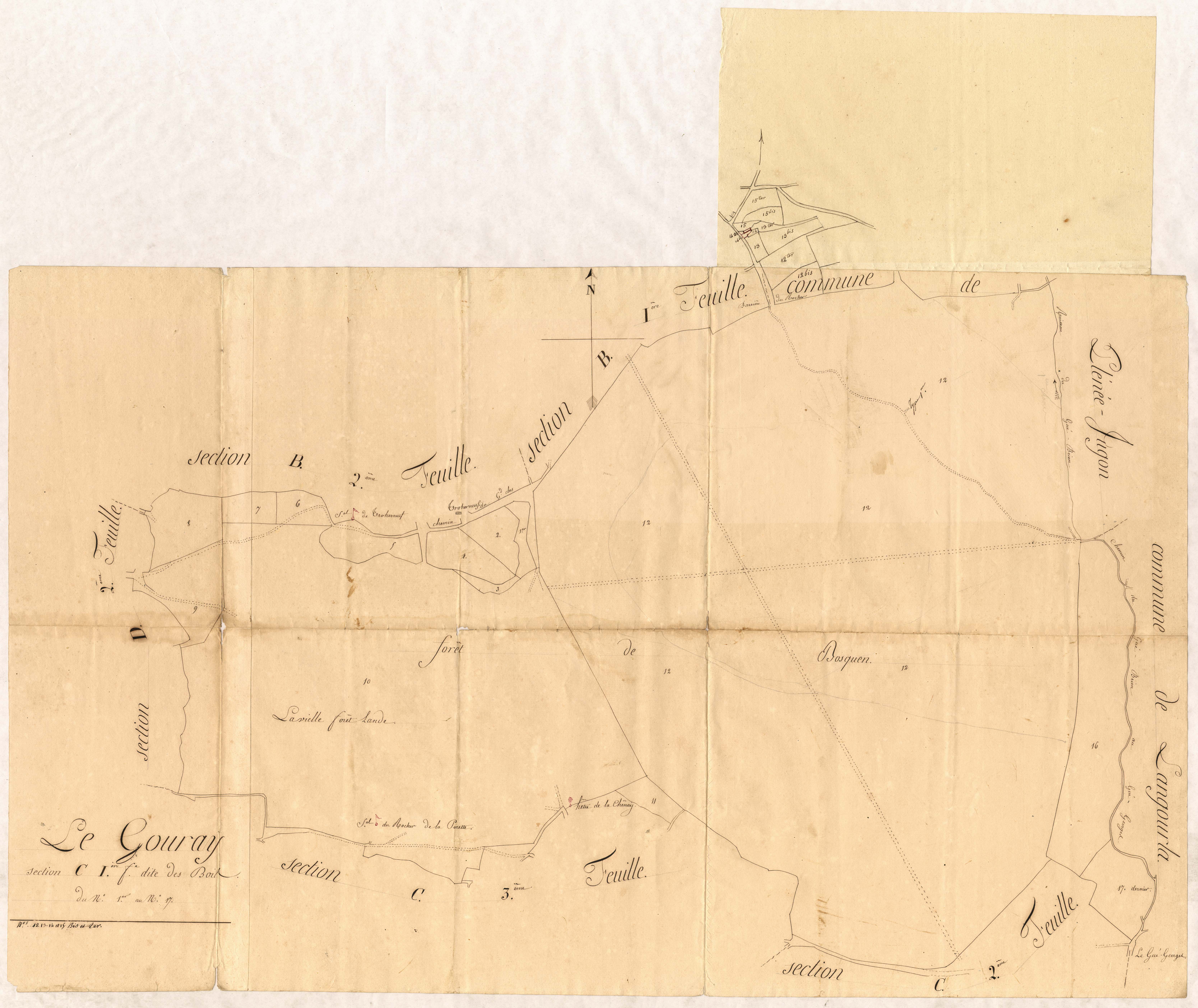 Le Gouray - Section C, 1re feuille