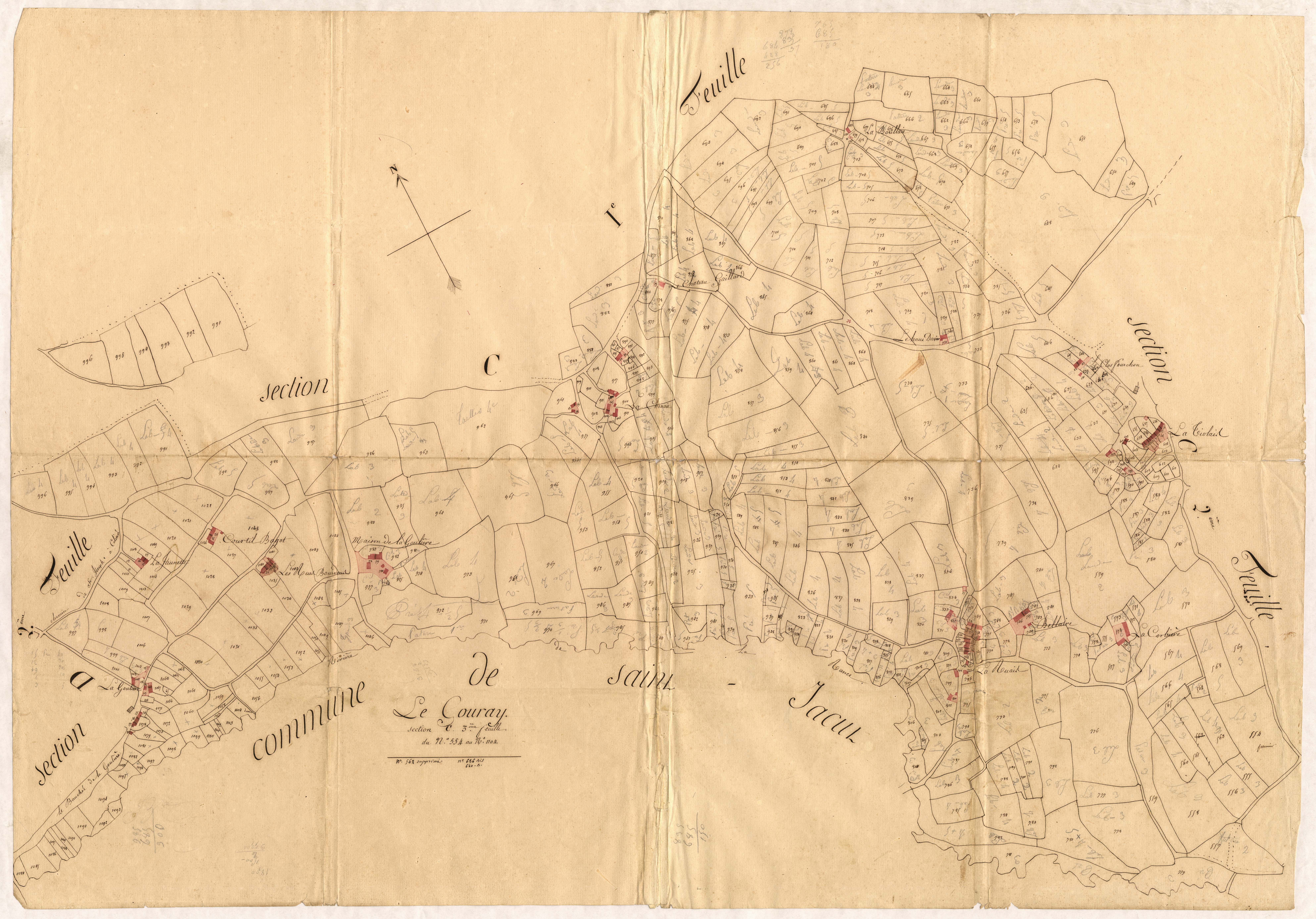 Le Gouray - Section C, 3e feuille