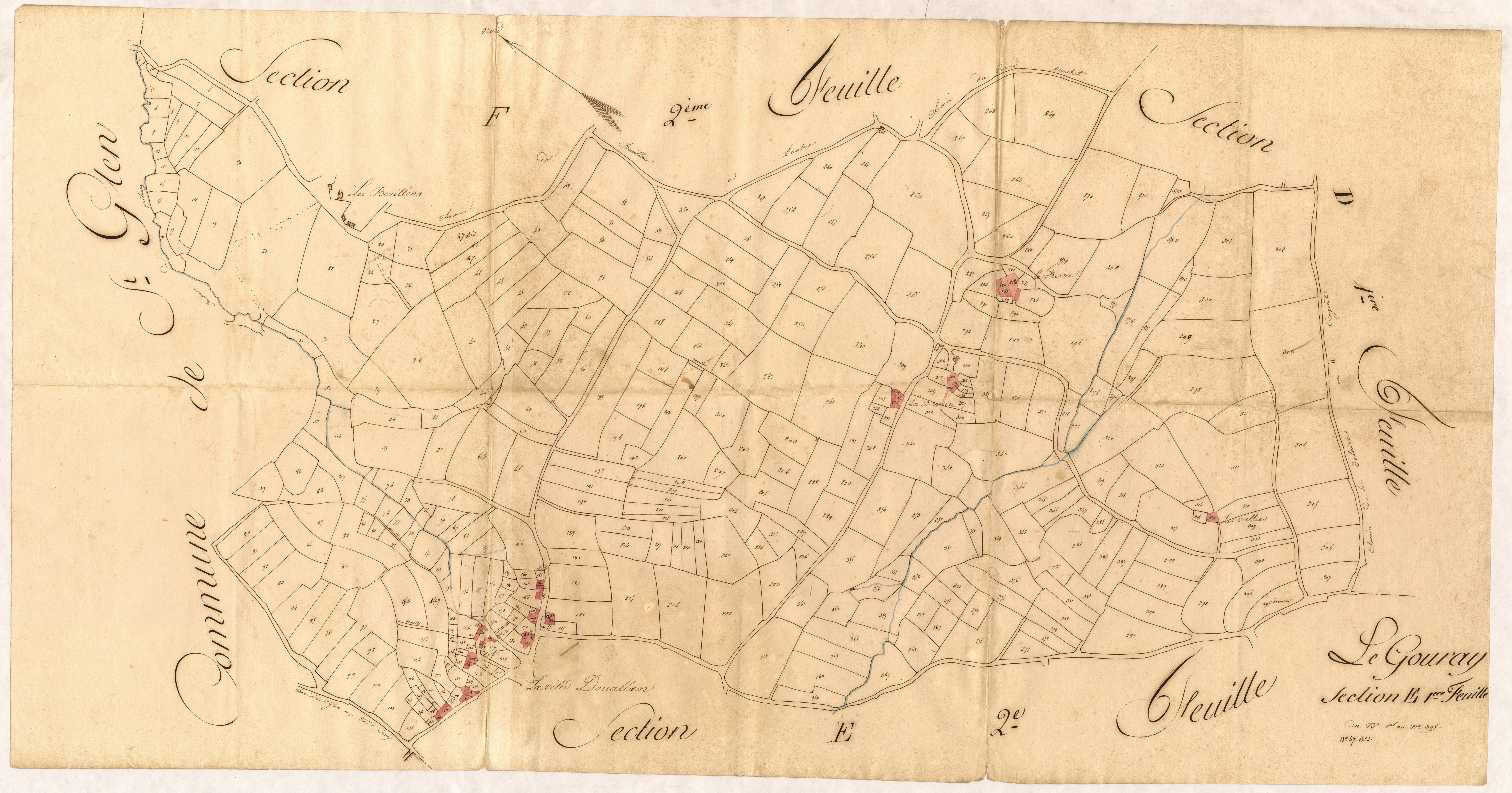 Le Gouray - Section E, 1re feuille