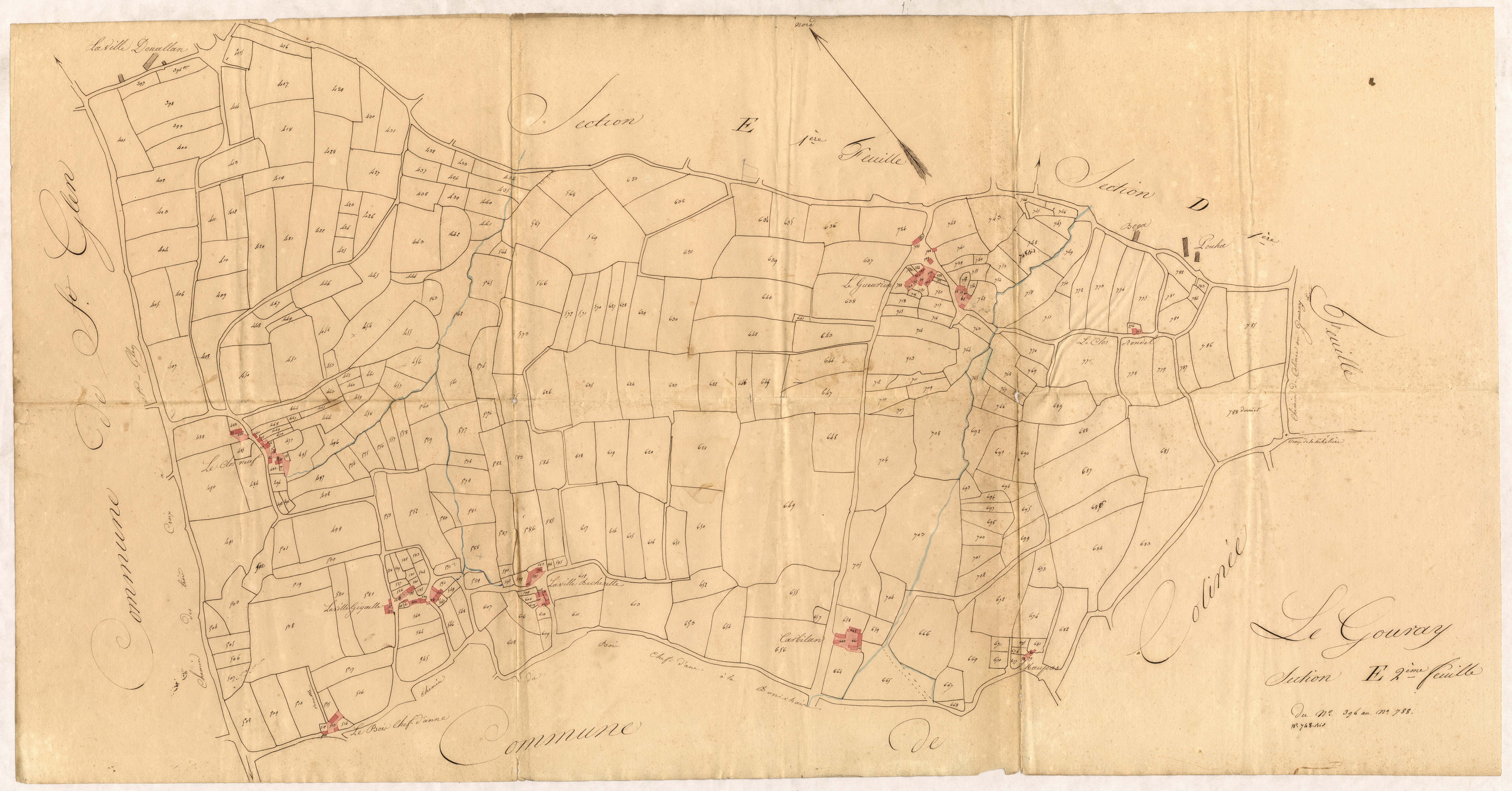 Le Gouray - Section E, 2e feuille