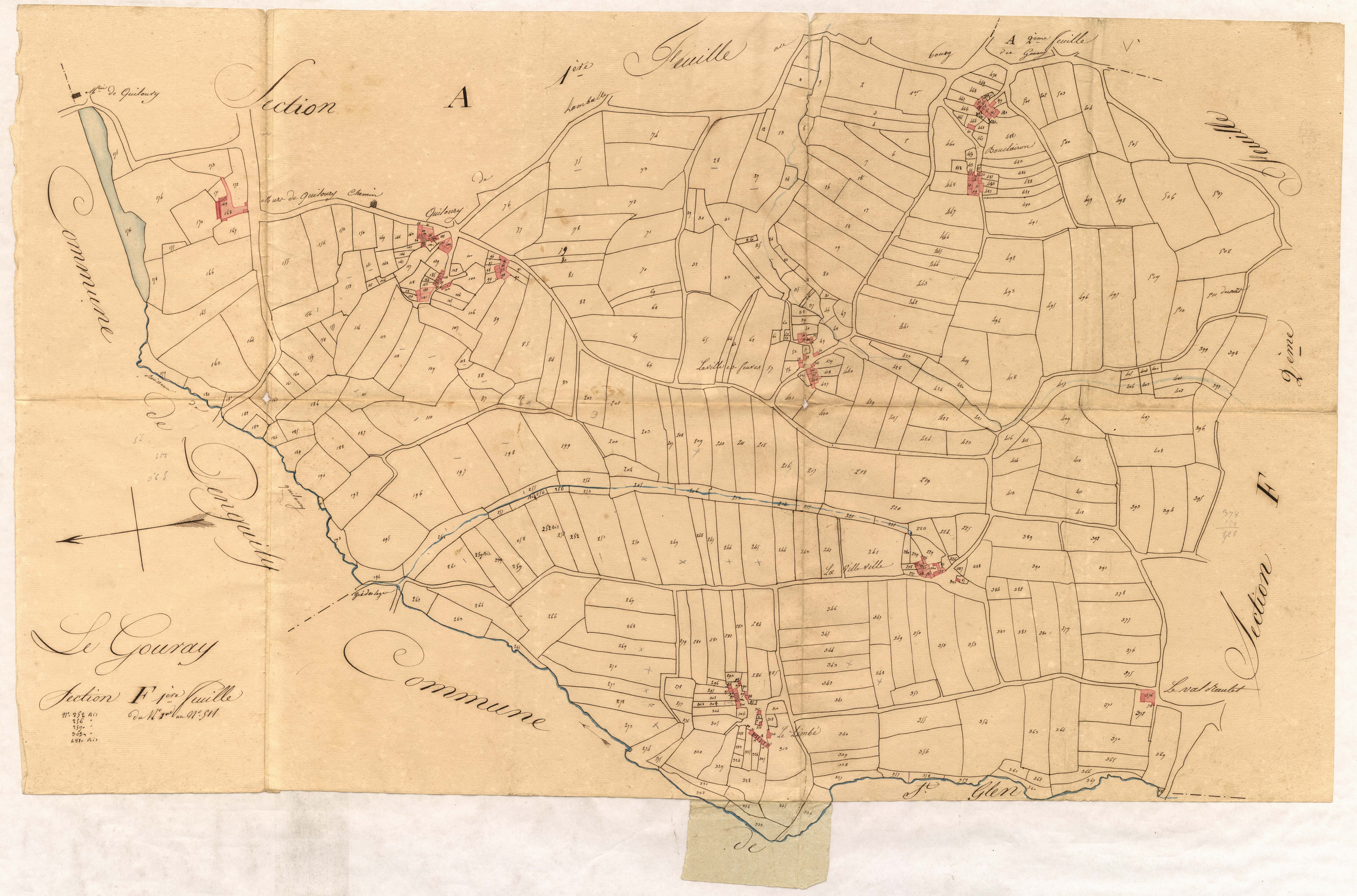 Le Gouray - Section F, 1re feuille