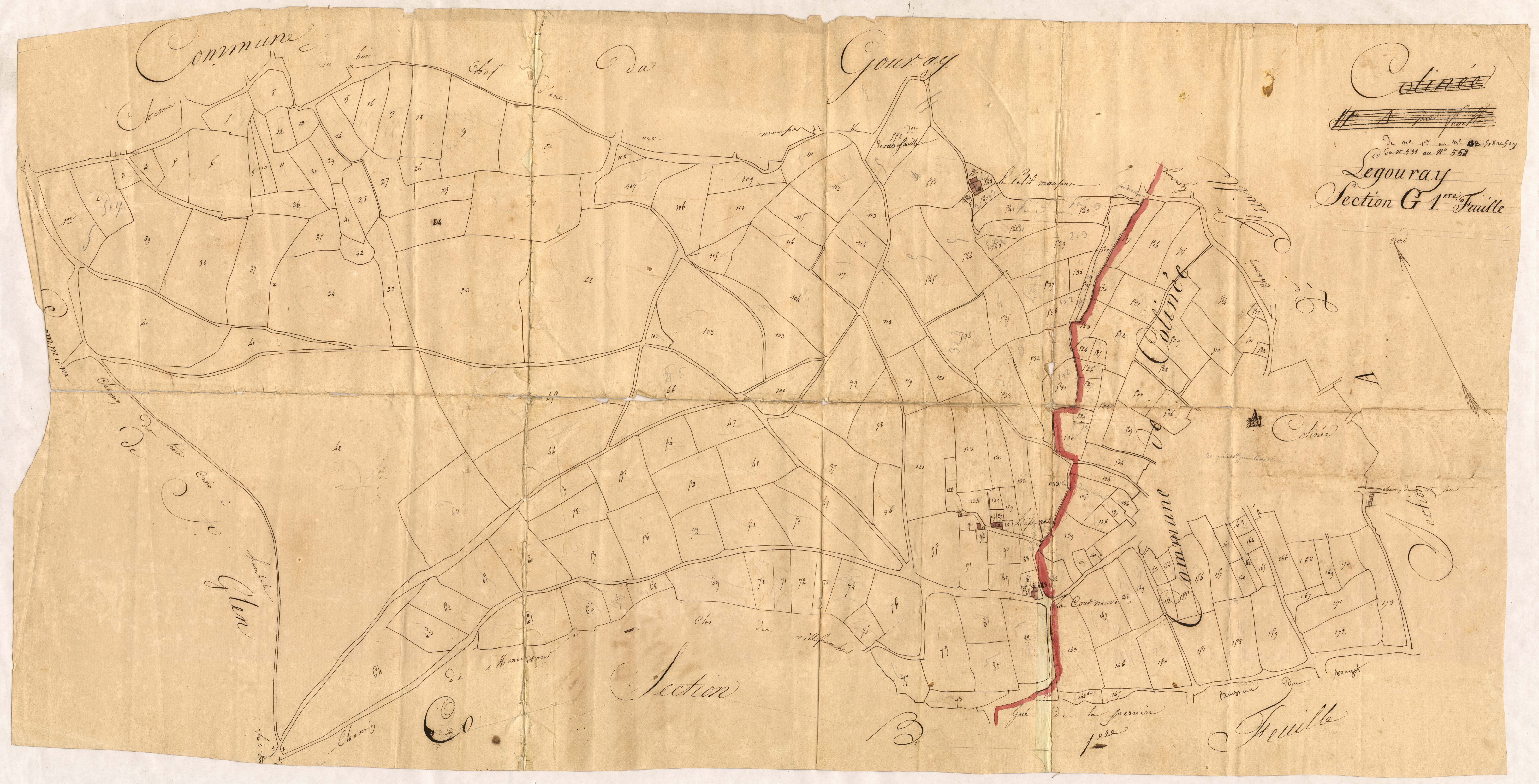 Le Gouray - Section G, 1re feuille