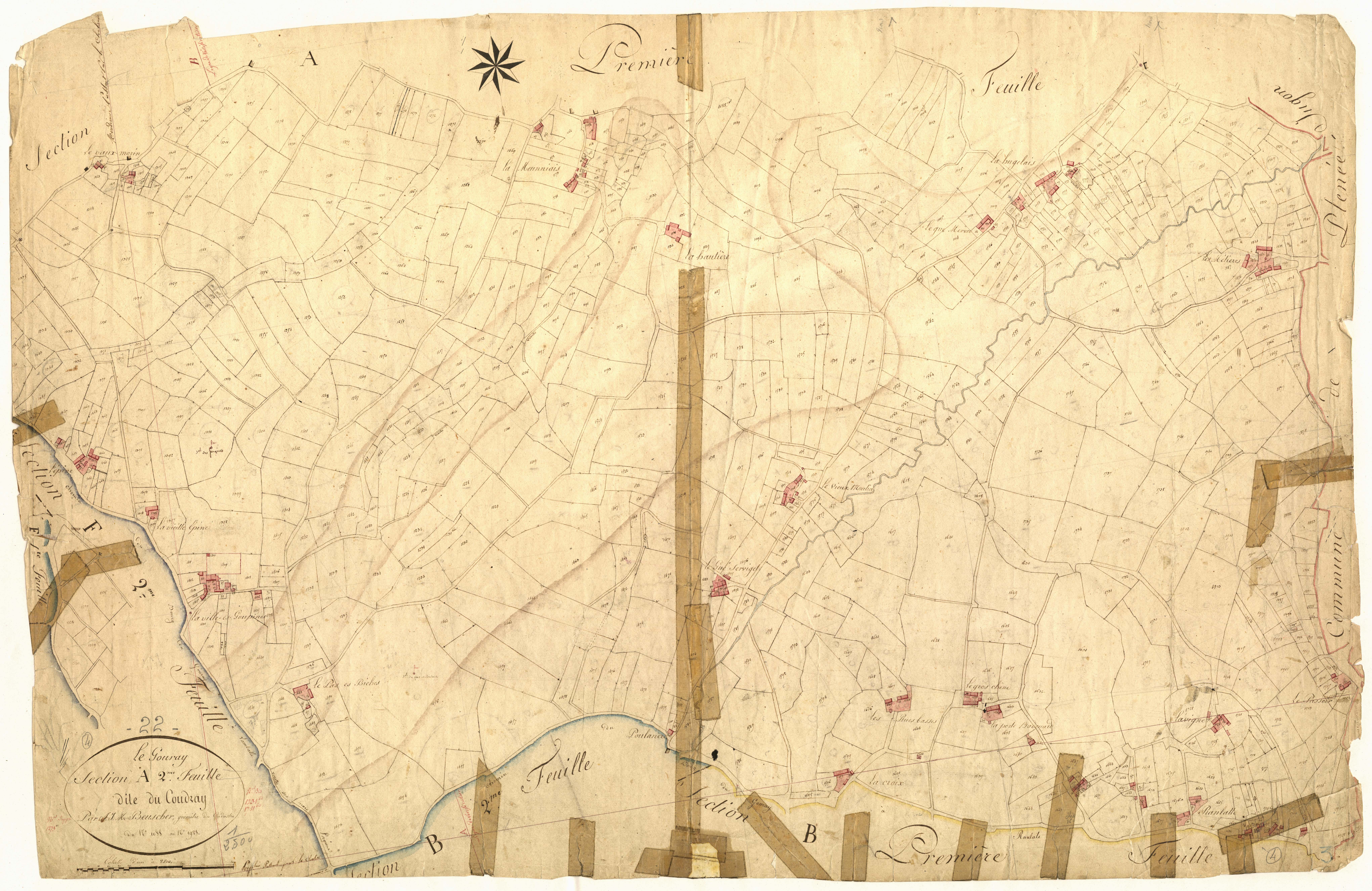 Le Gouray - Section B, 1re feuille