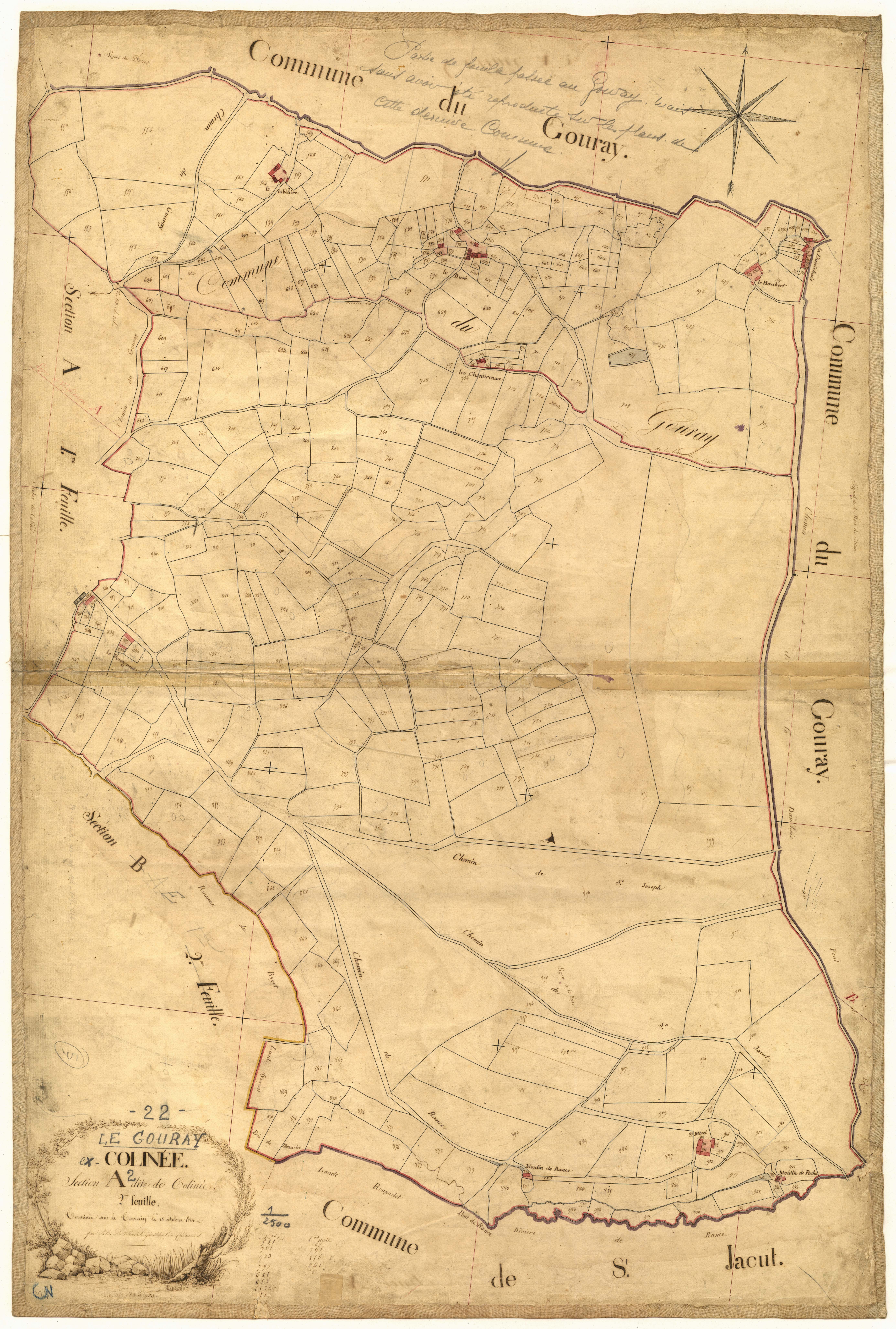 Le Gouray - Section B, 2e feuille
