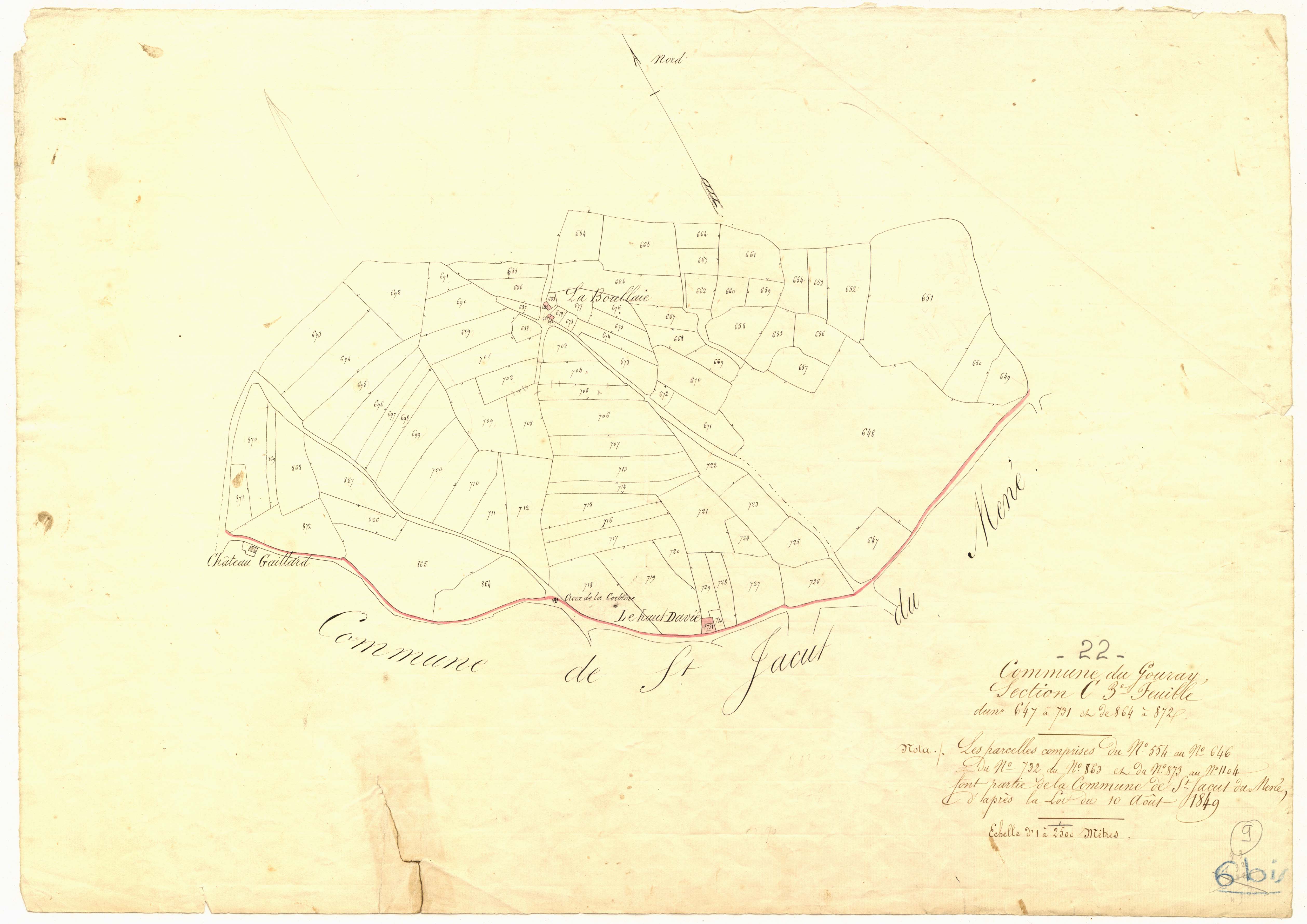 Le Gouray - Section D, 1re feuille