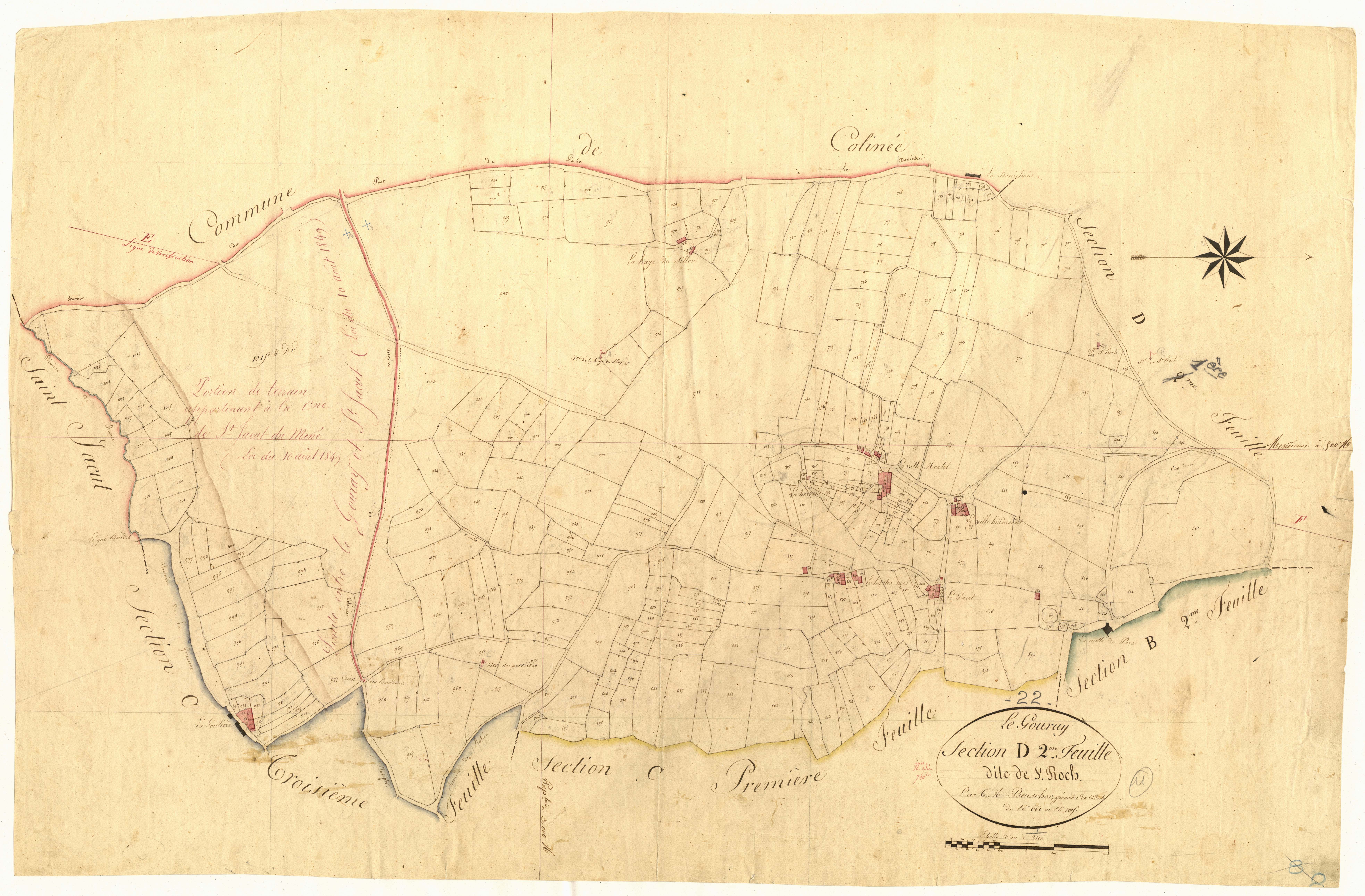 Le Gouray - Section E, 1re feuille