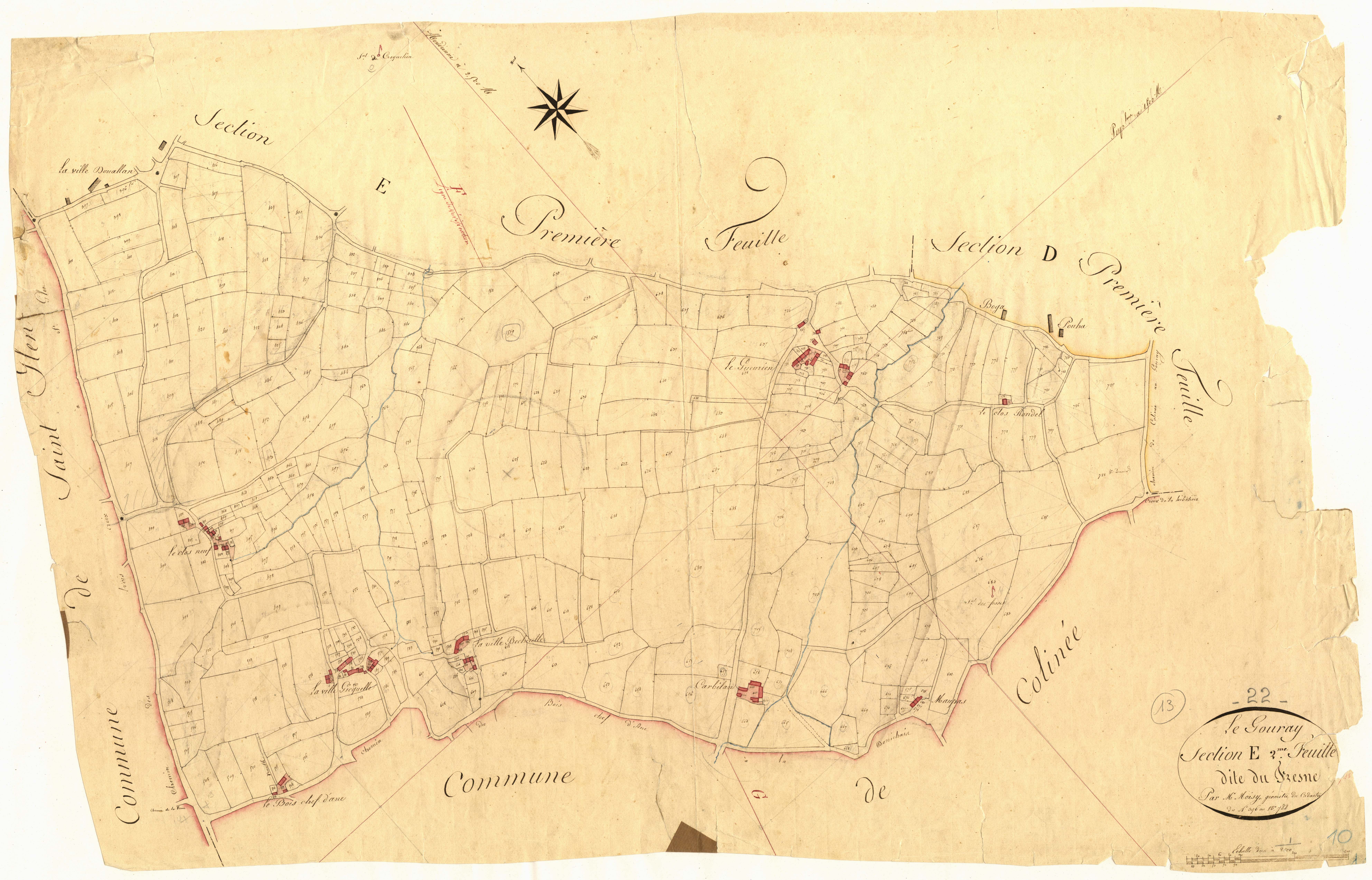 Le Gouray - Section F, 1re feuille