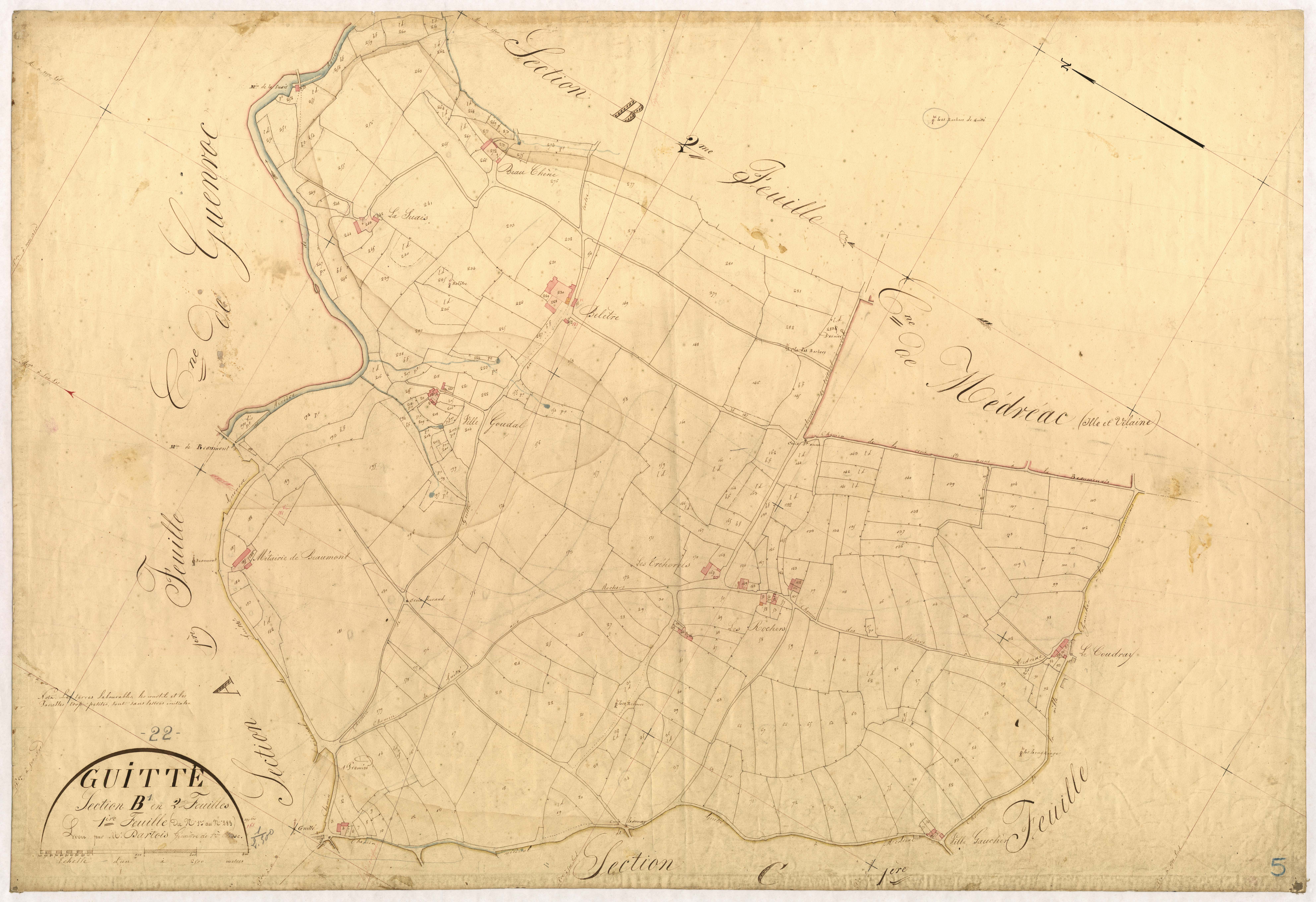 Guitté - Section B, 1re feuille