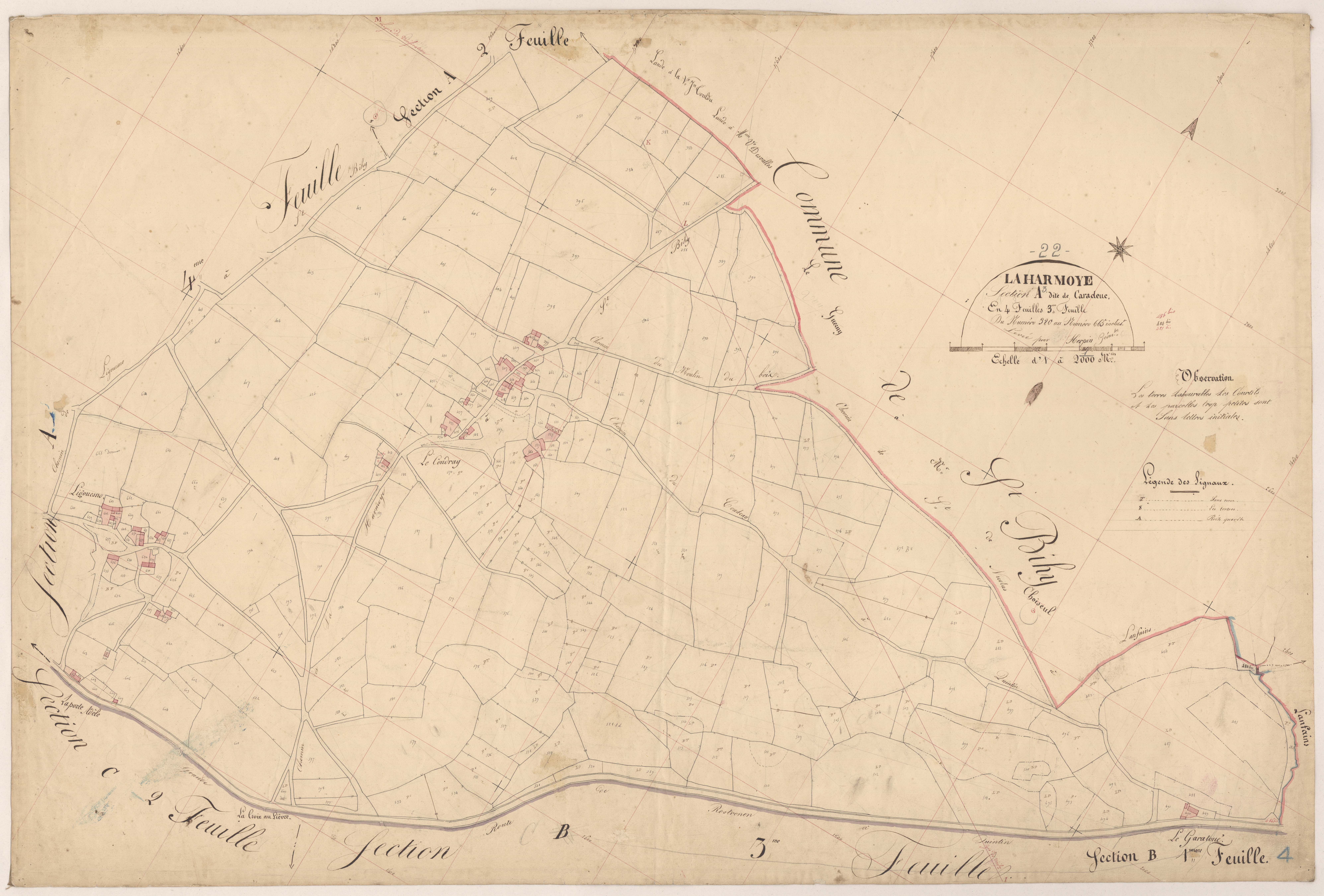 La Harmoye - Section A, 3e feuille