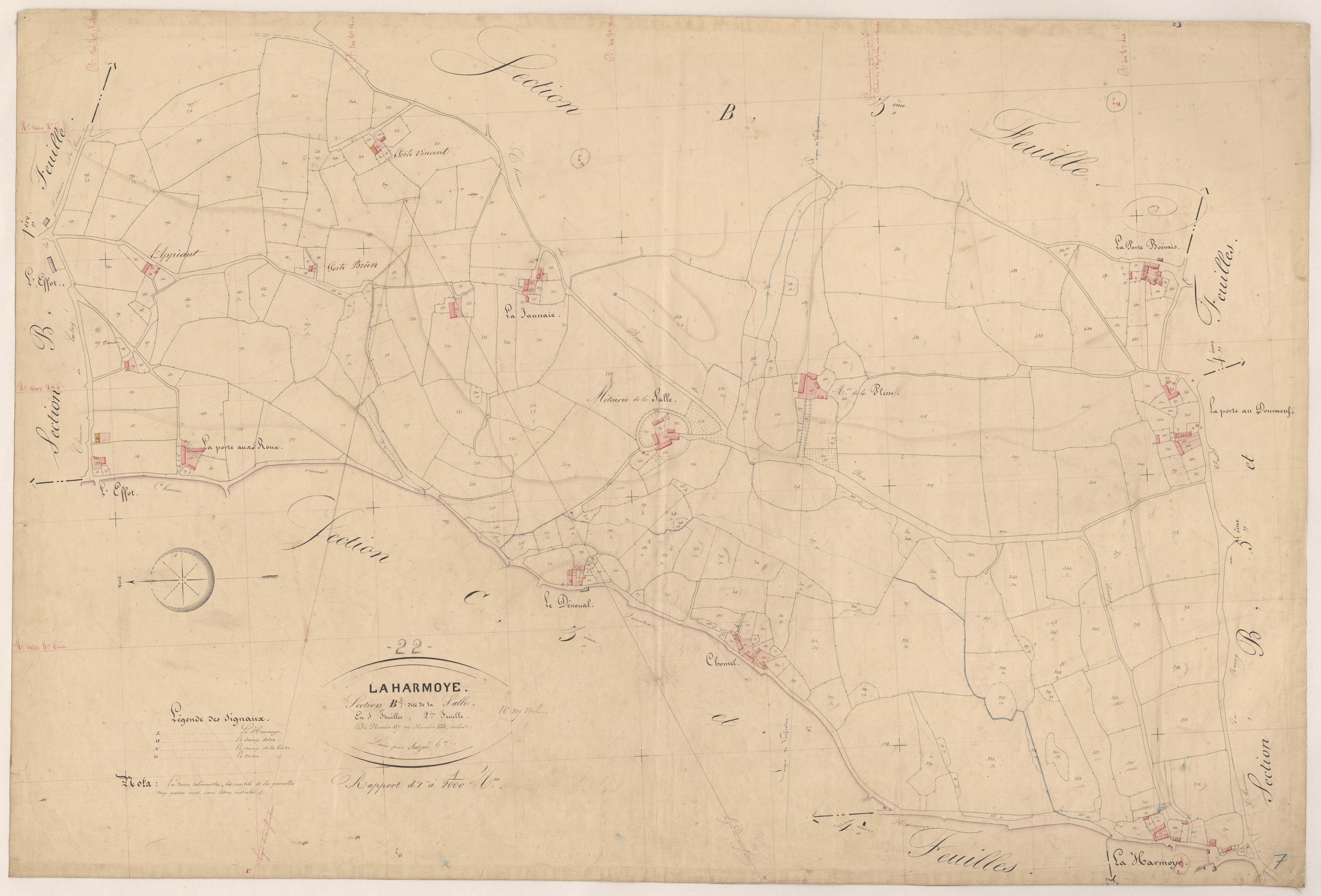 La Harmoye - Section B, 2e feuille