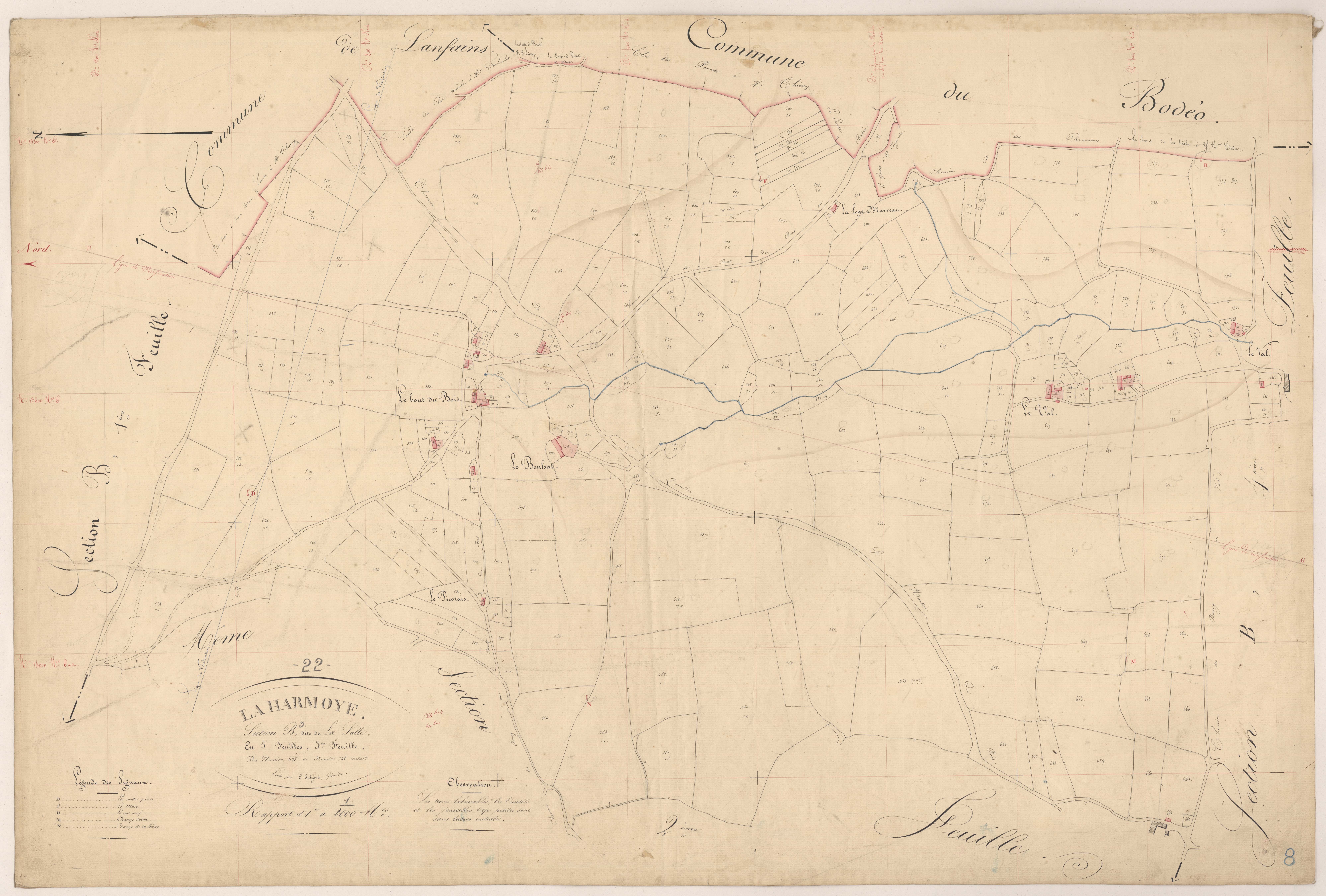 La Harmoye - Section B, 3e feuille