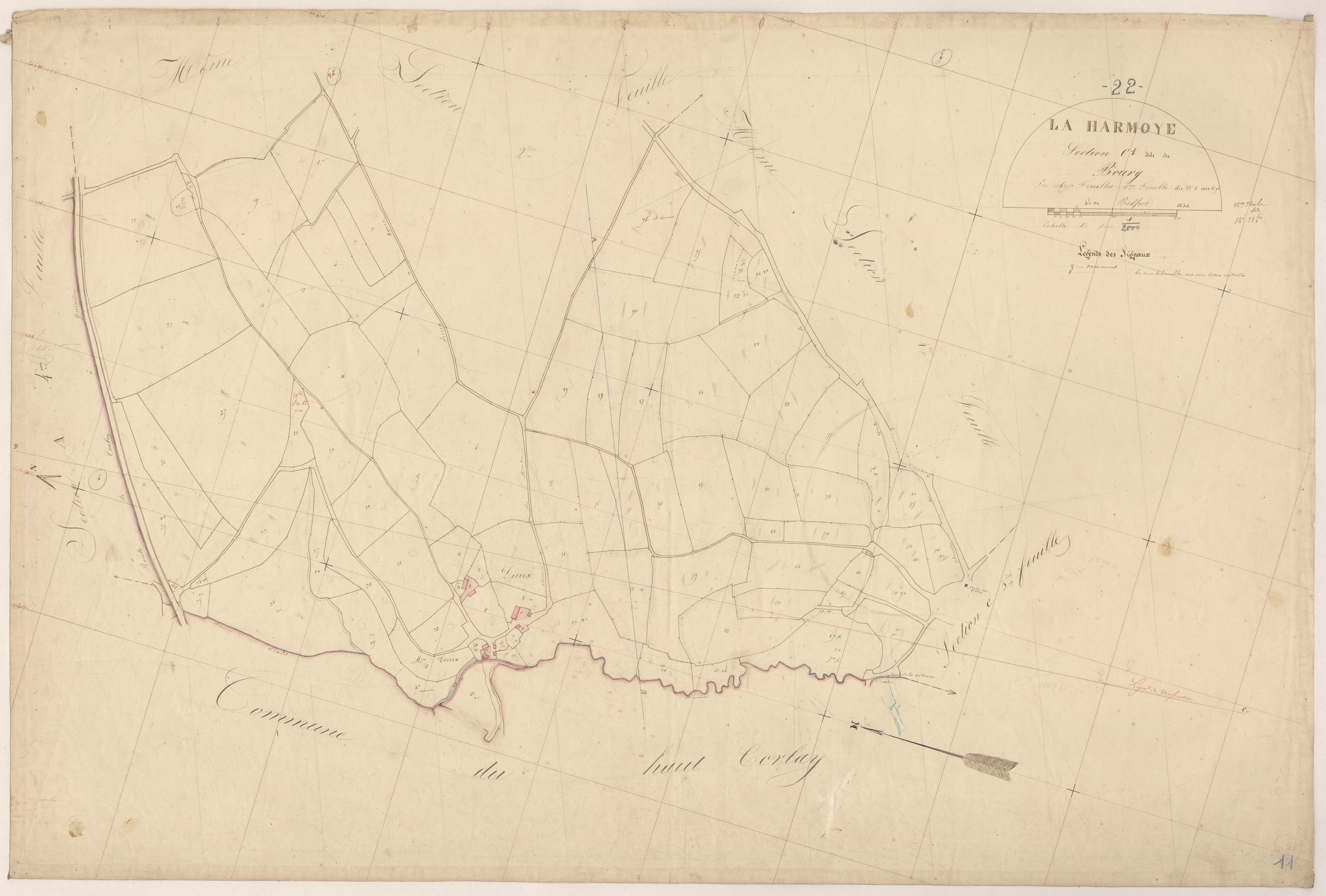 La Harmoye - Section C, 1re feuille