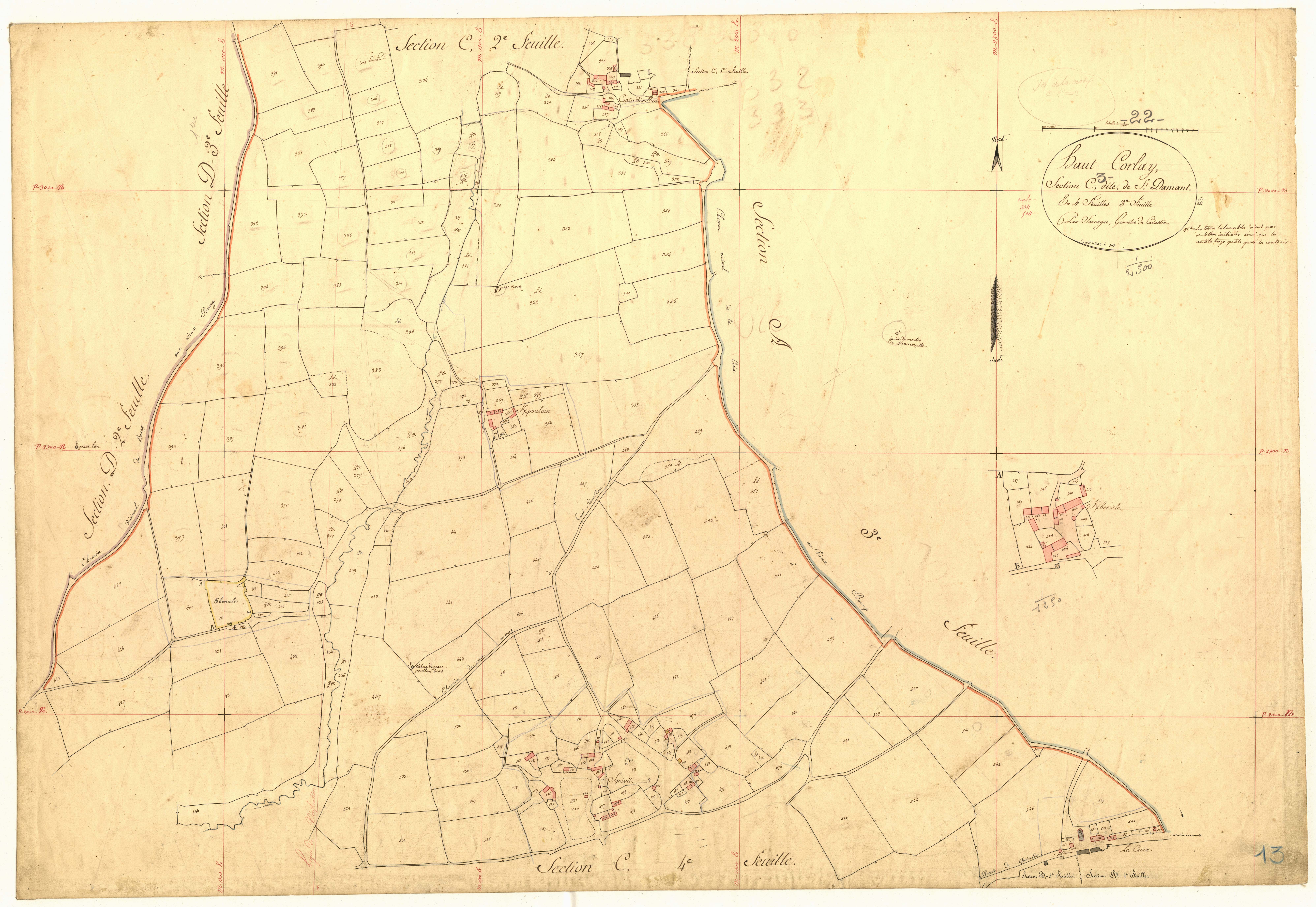 Le Haut-Corlay - Section C, 3e feuille