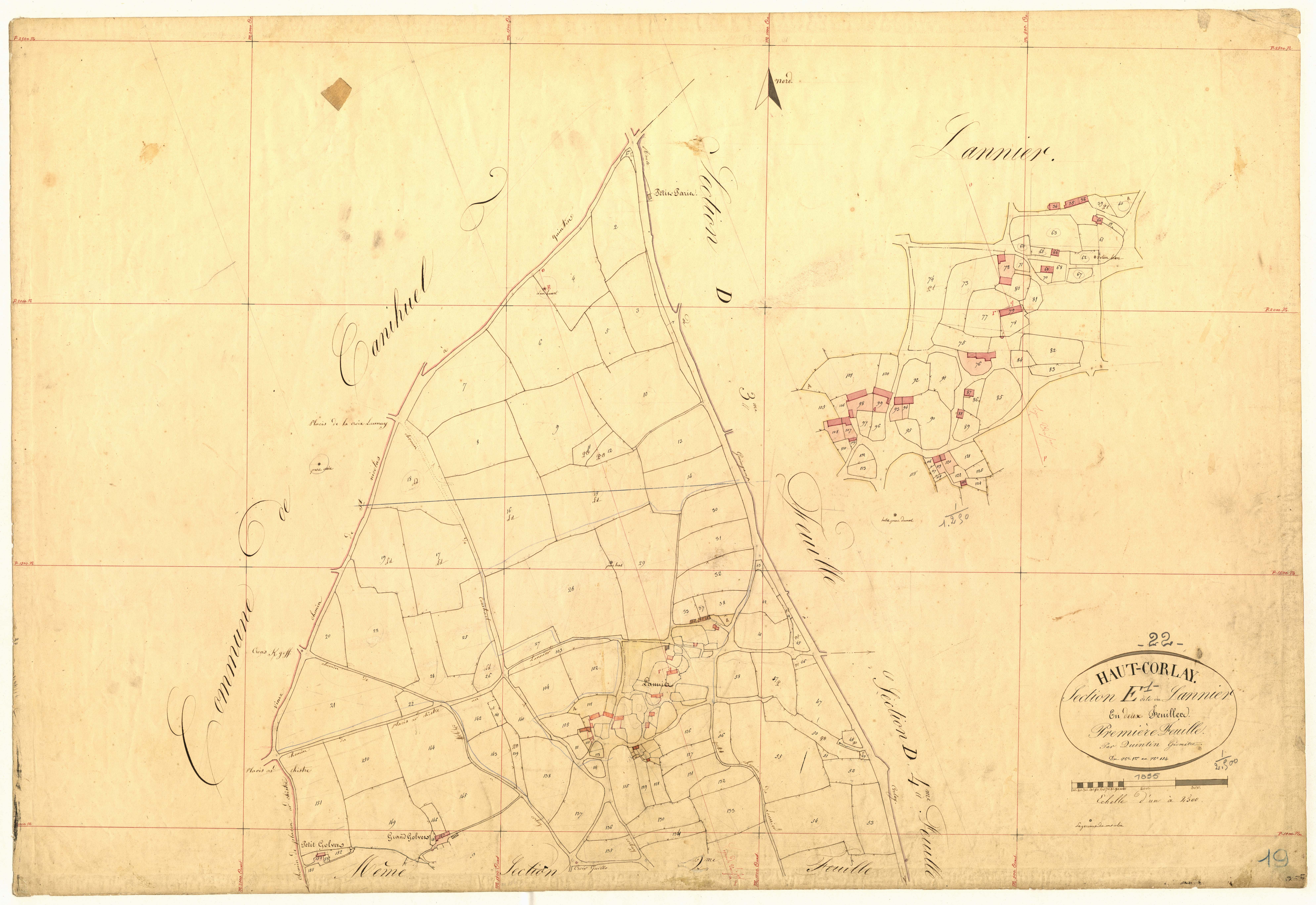 Le Haut-Corlay - Section E, 1re feuille