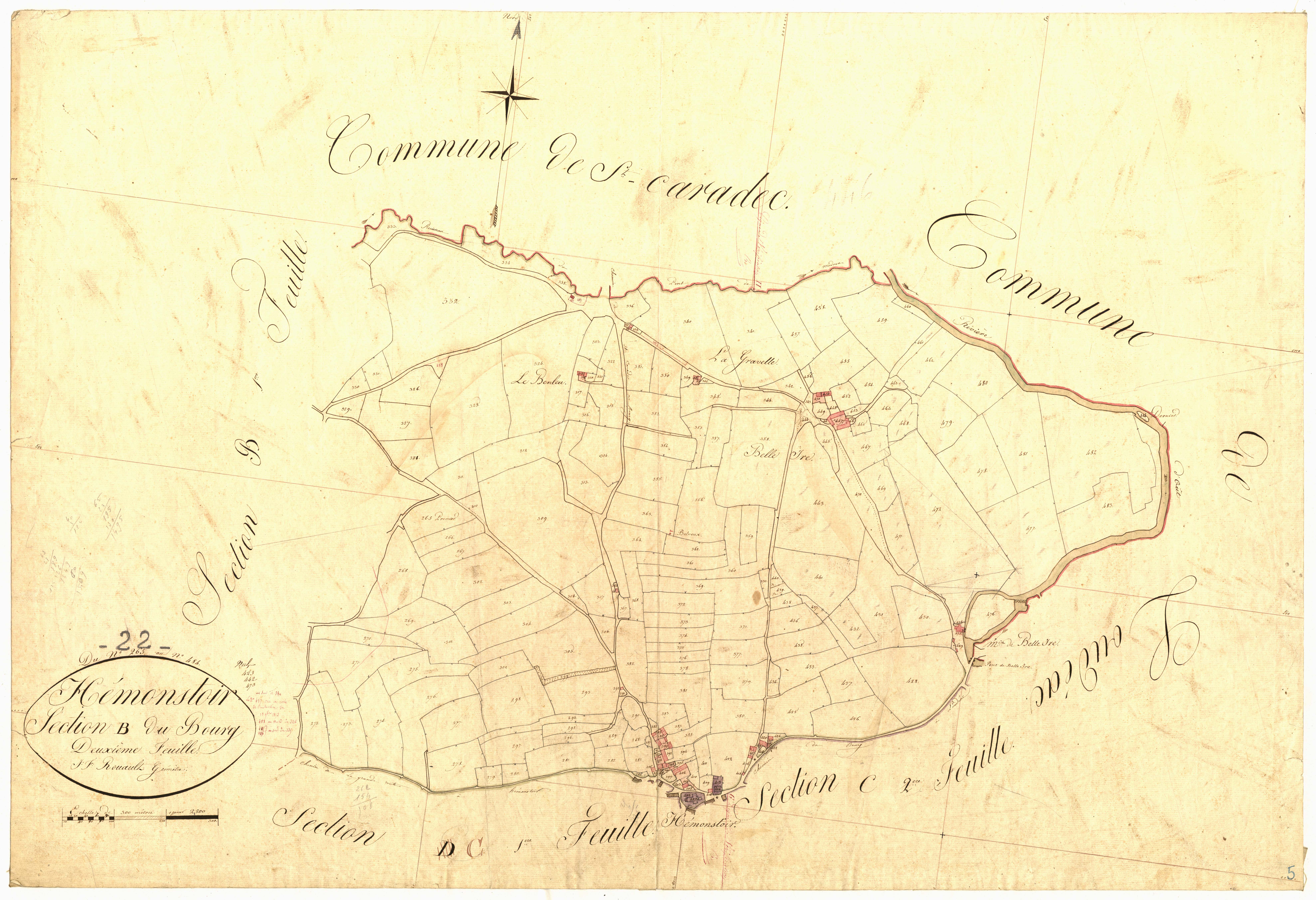 Hémonstoir - Section B, 2e feuille