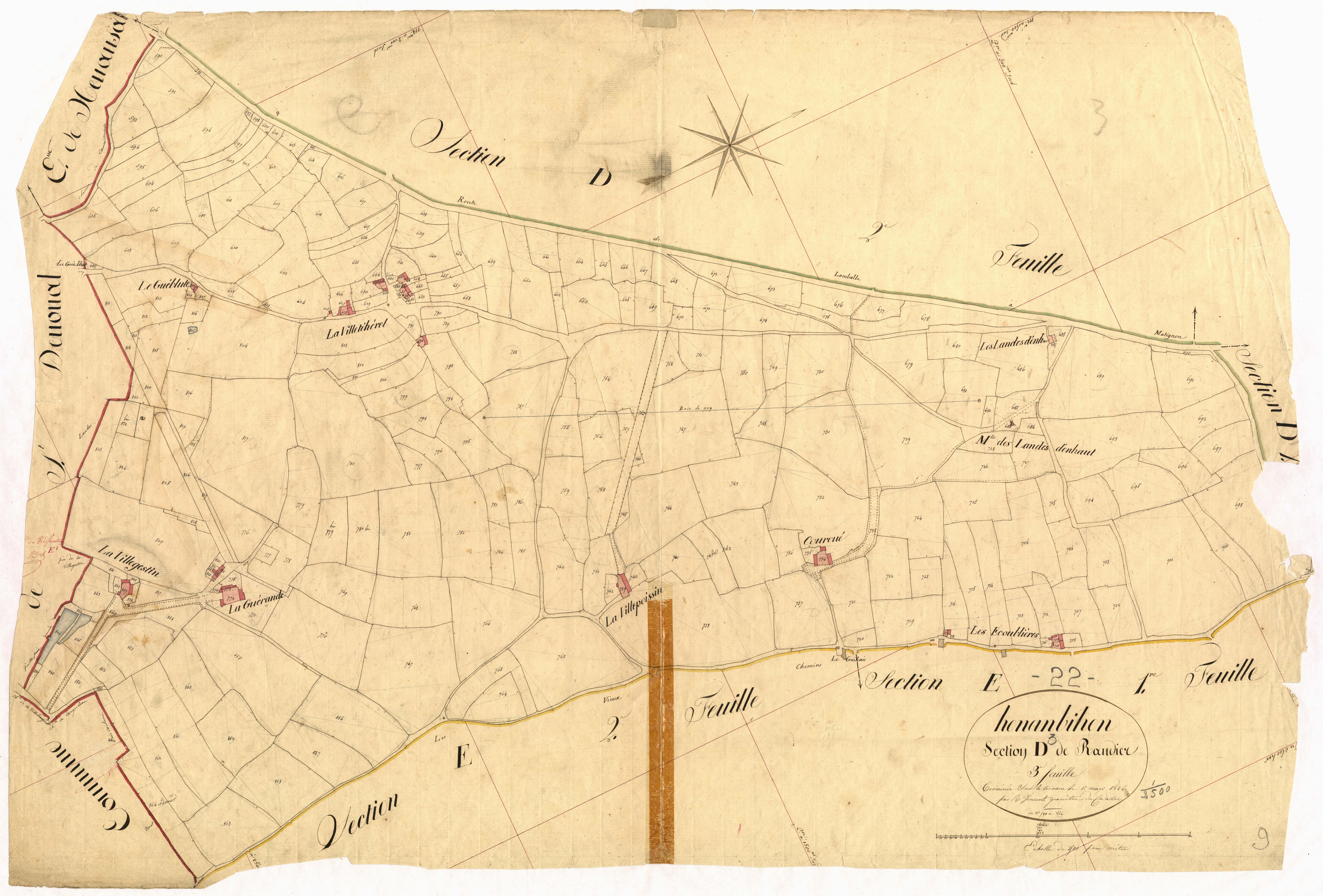 Hénanbihen - Section D, 3e feuille