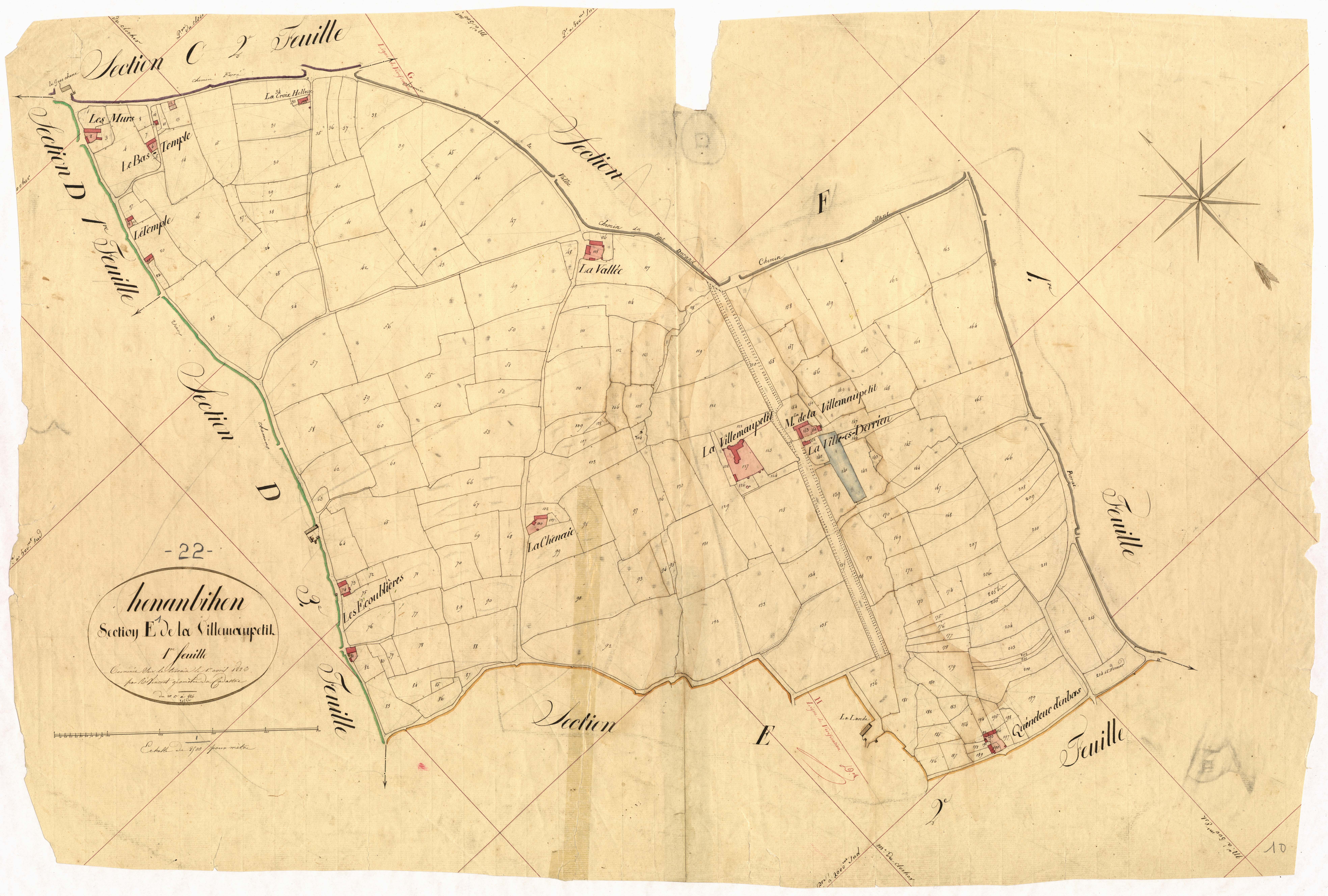 Hénanbihen - Section E, 1re feuille