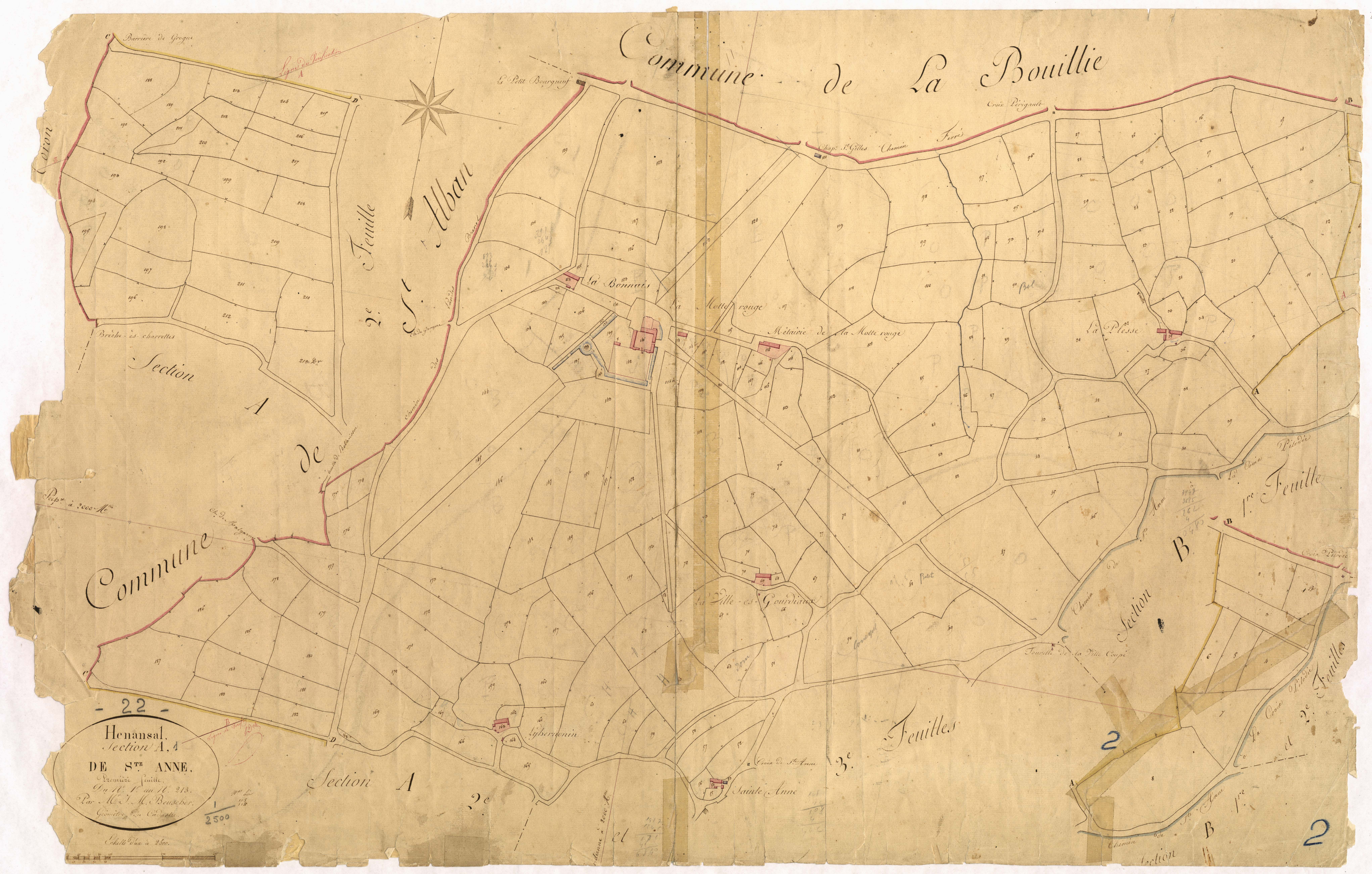 Hénansal - Section A, 1re feuille