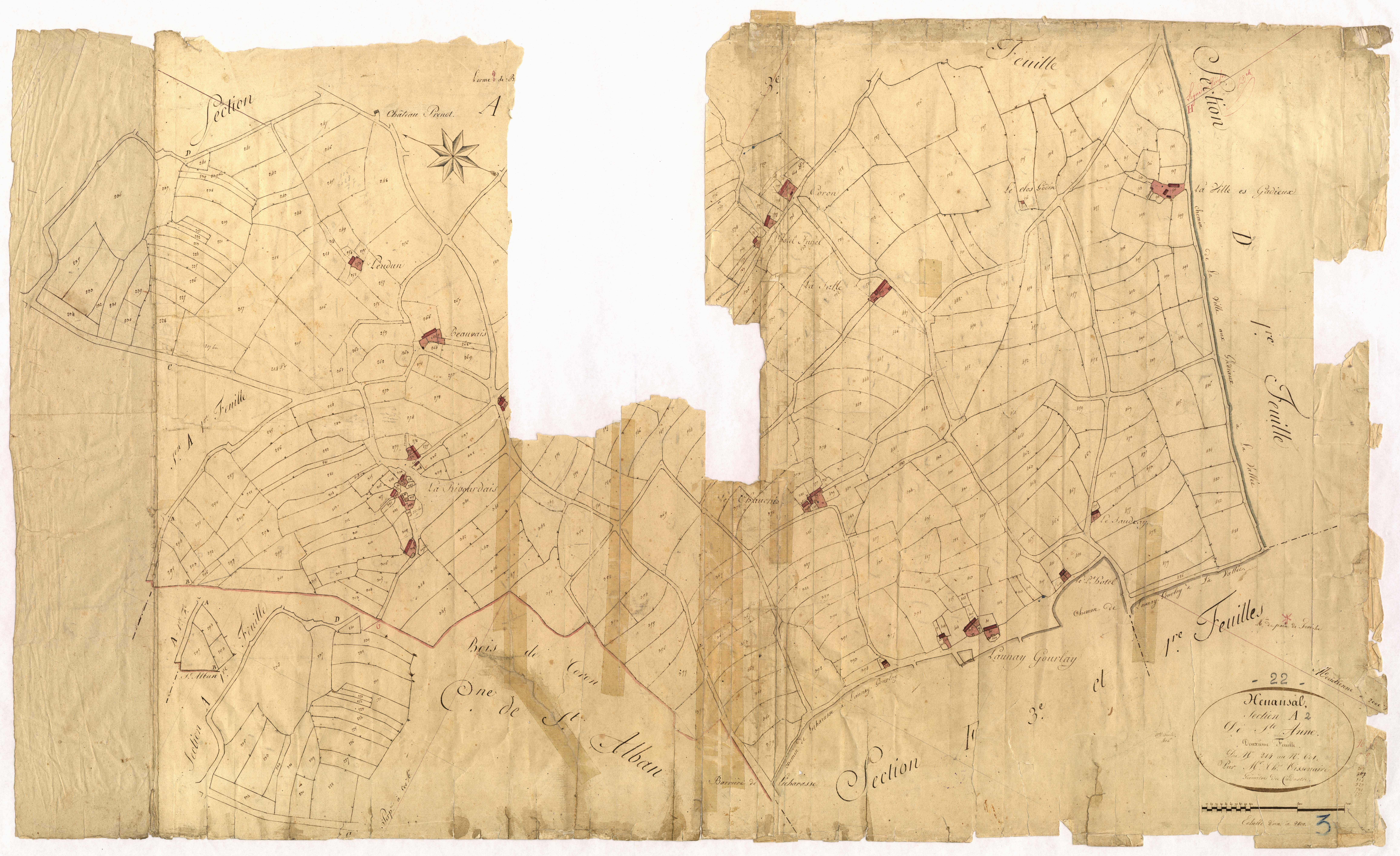 Hénansal - Section A, 2e feuille