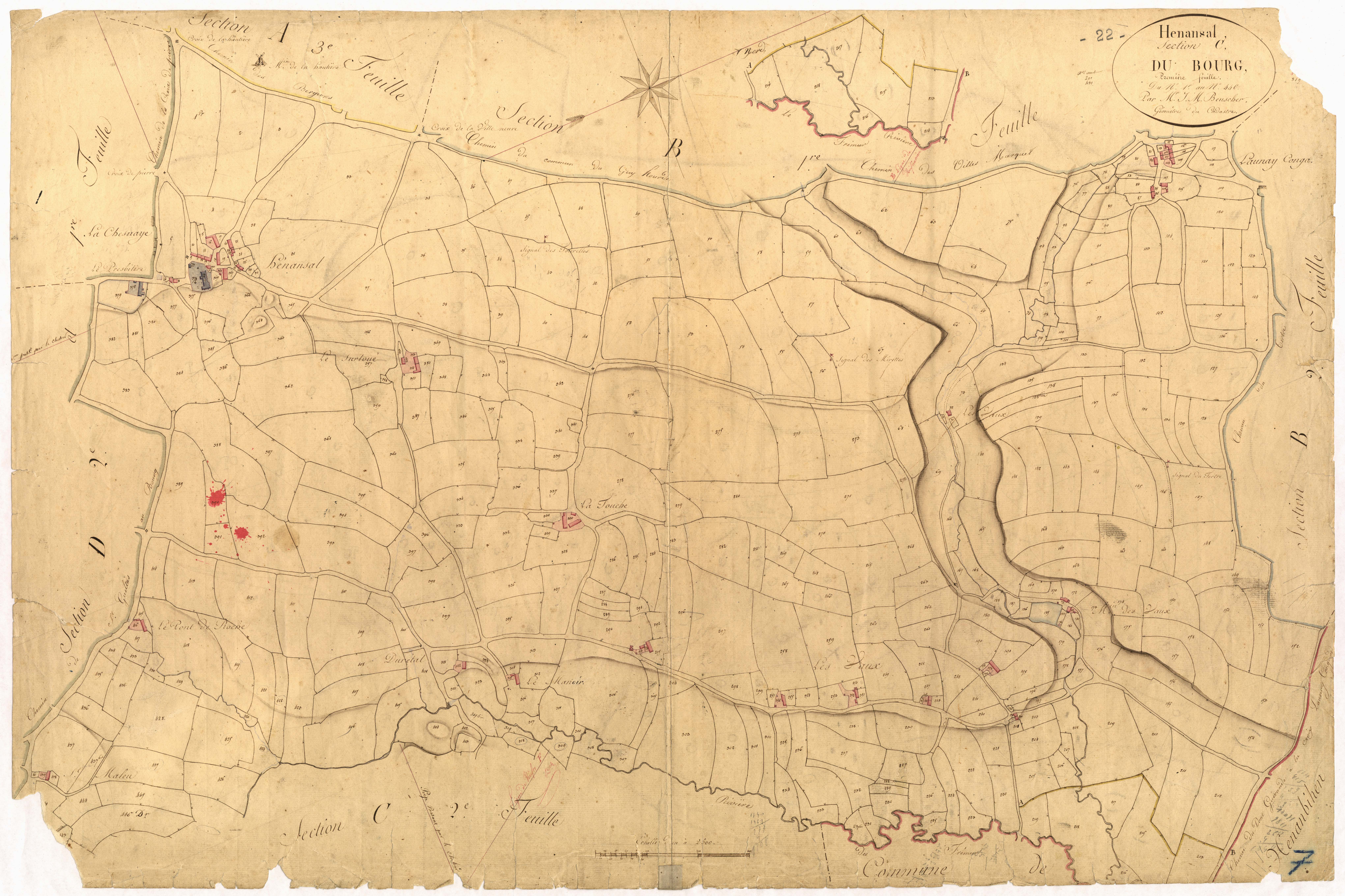 Hénansal - Section C, 1re feuille