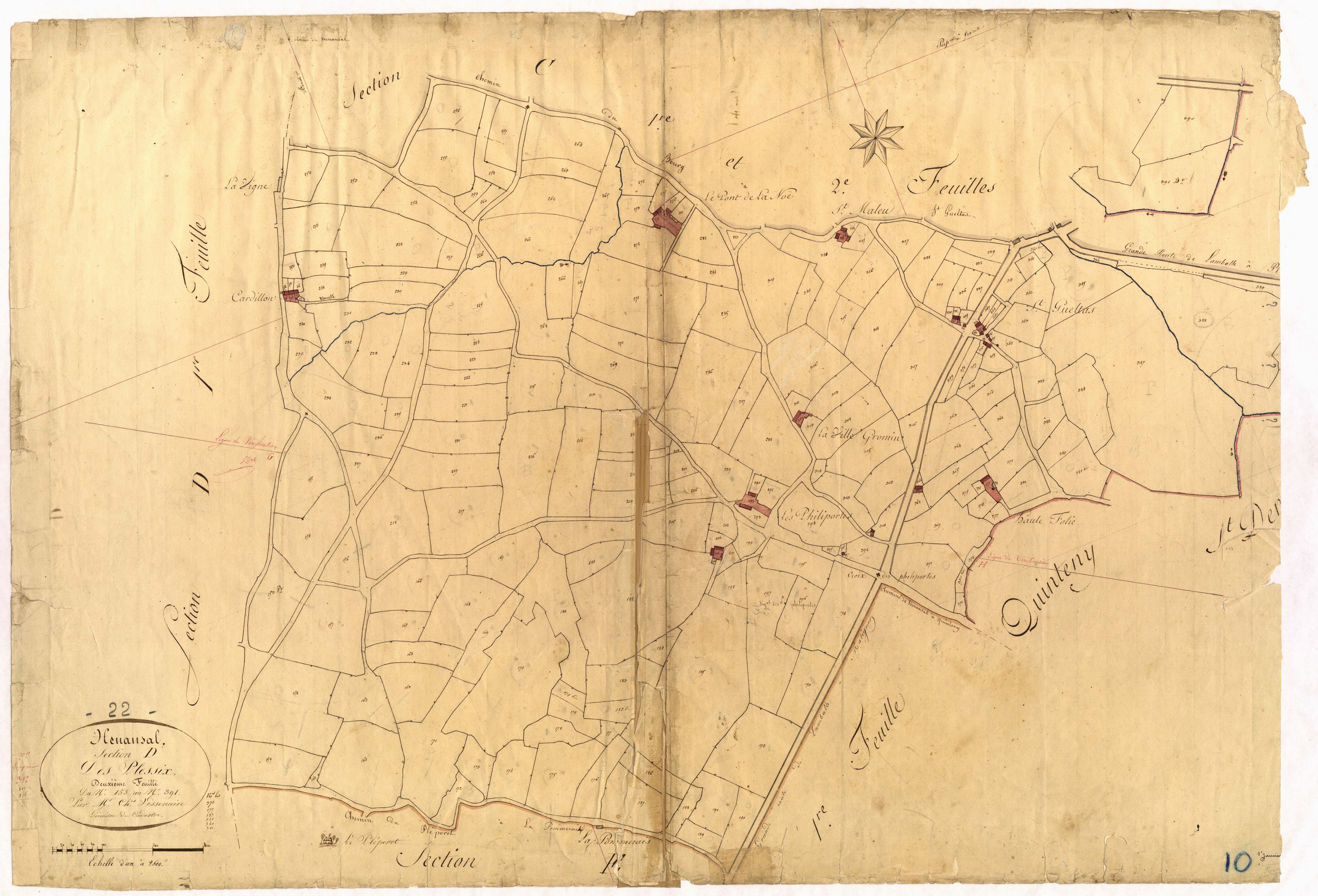 Hénansal - Section D, 2e feuille