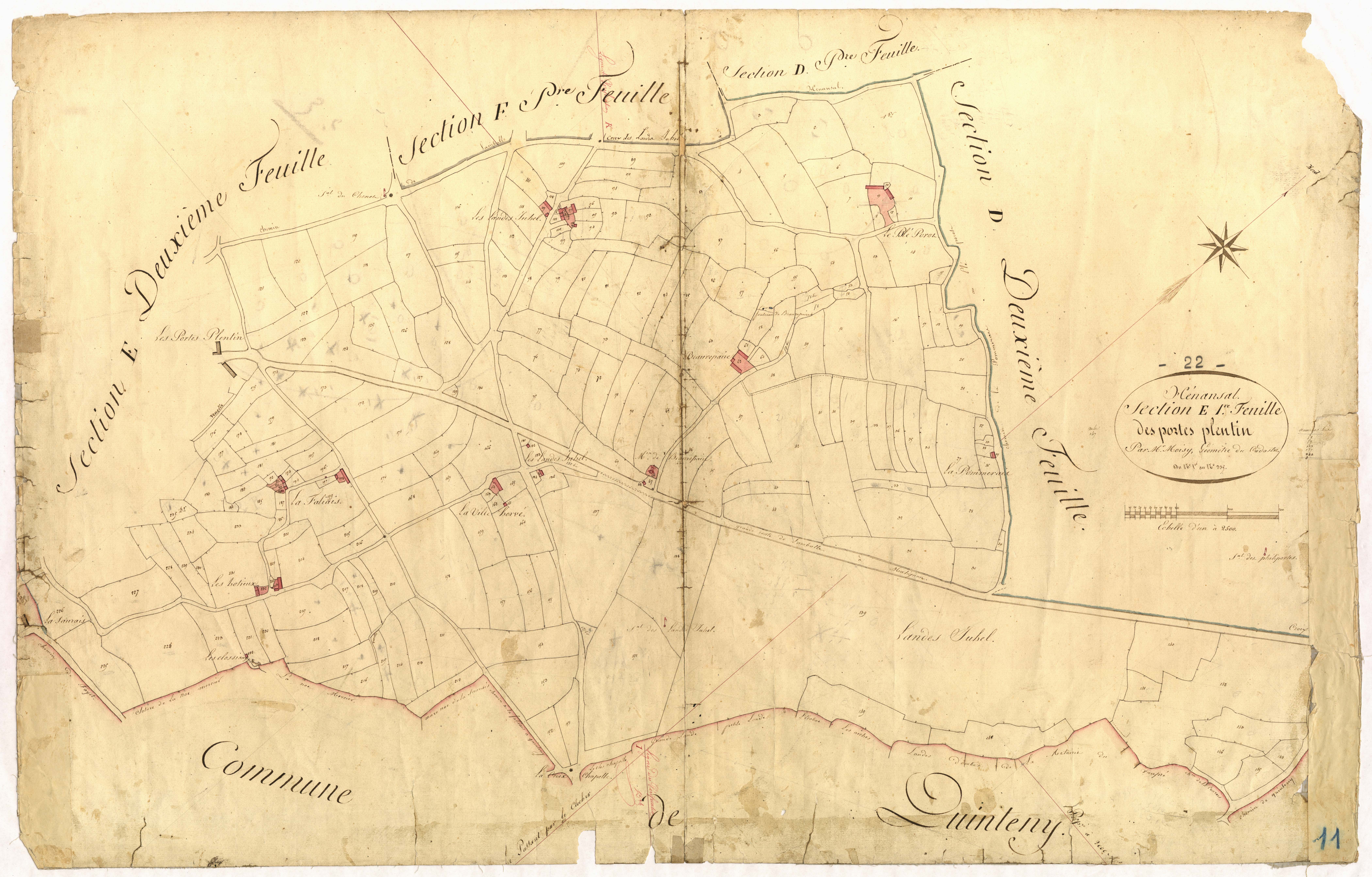 Hénansal - Section E, 1re feuille