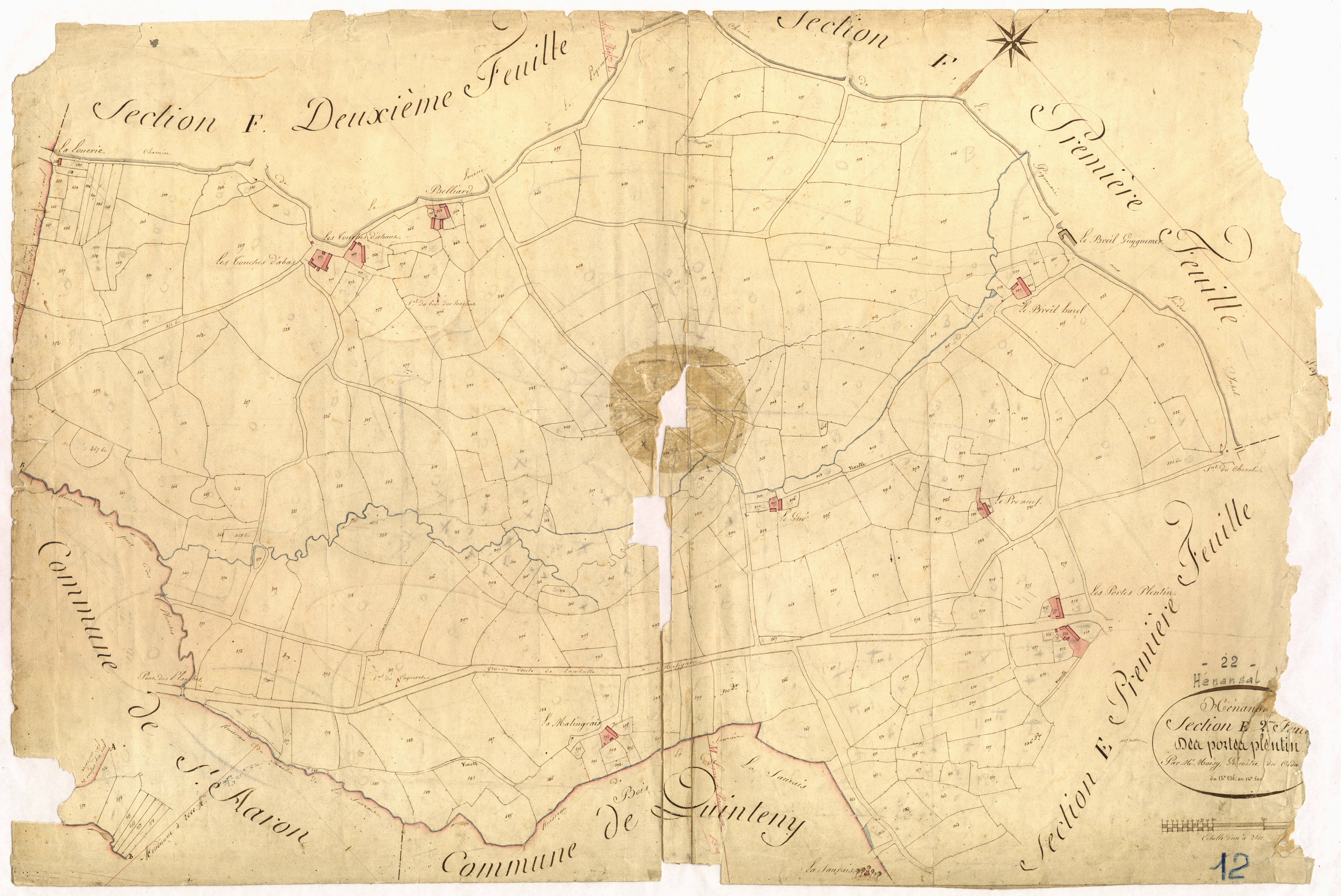 Hénansal - Section E, 2e feuille